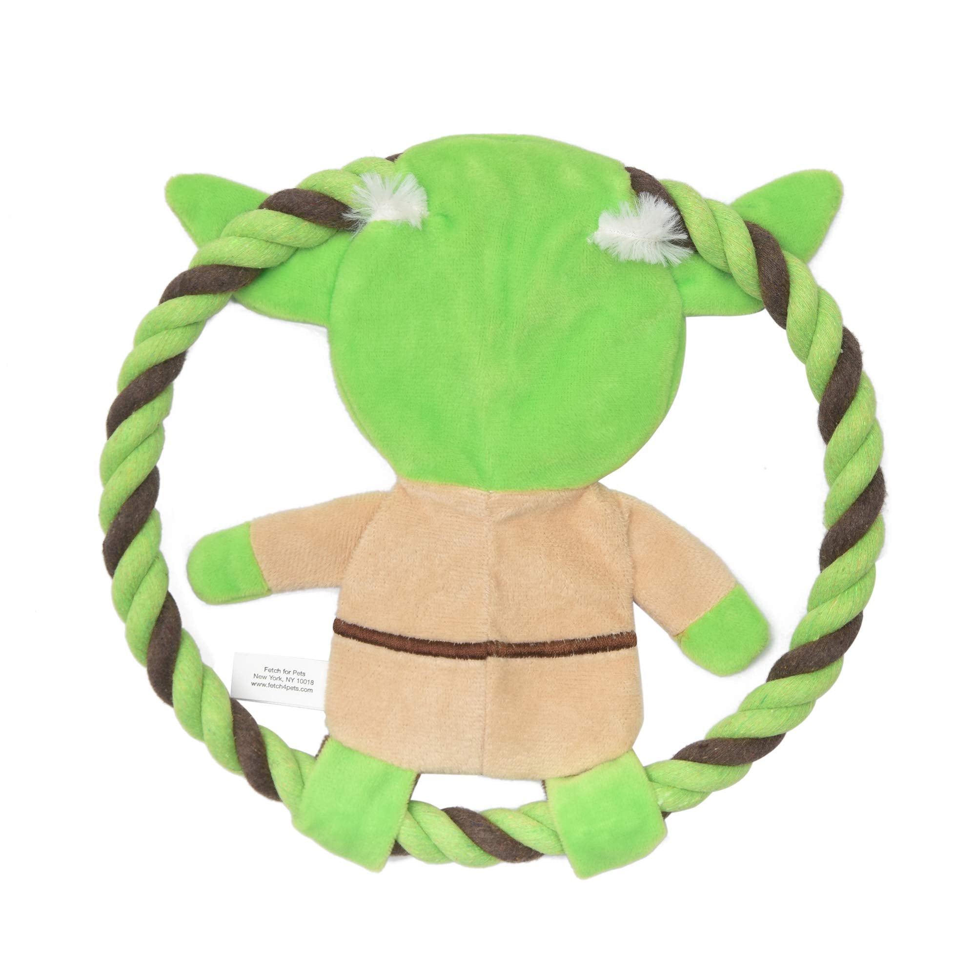Star Wars For Pets Plush Yoda Rope Frisbee Dog Toy | Green Fetch Toys For Dogs | Plush Dog Toy, Chew Dog Toy, Squeaky Dog Toy Officially Licensed From Star Wars