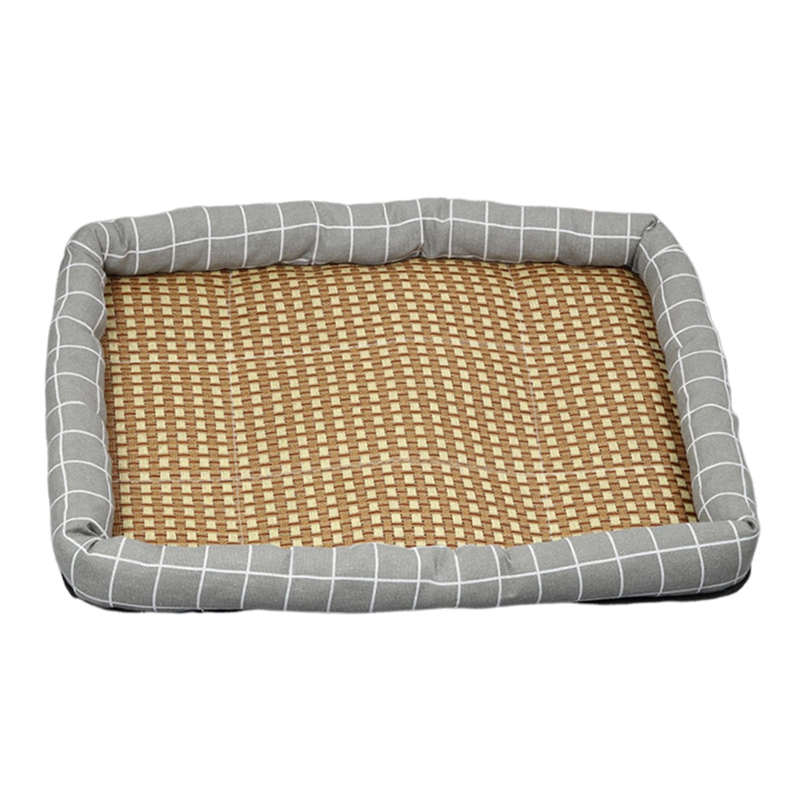 VISTORA Cool Pad Dog Fittings Puppy Pad Outdoor Indoor Rattan, Cloth Pet Ice Pad Mat Grey |Pet Supplies | Dog Supplies | Beds