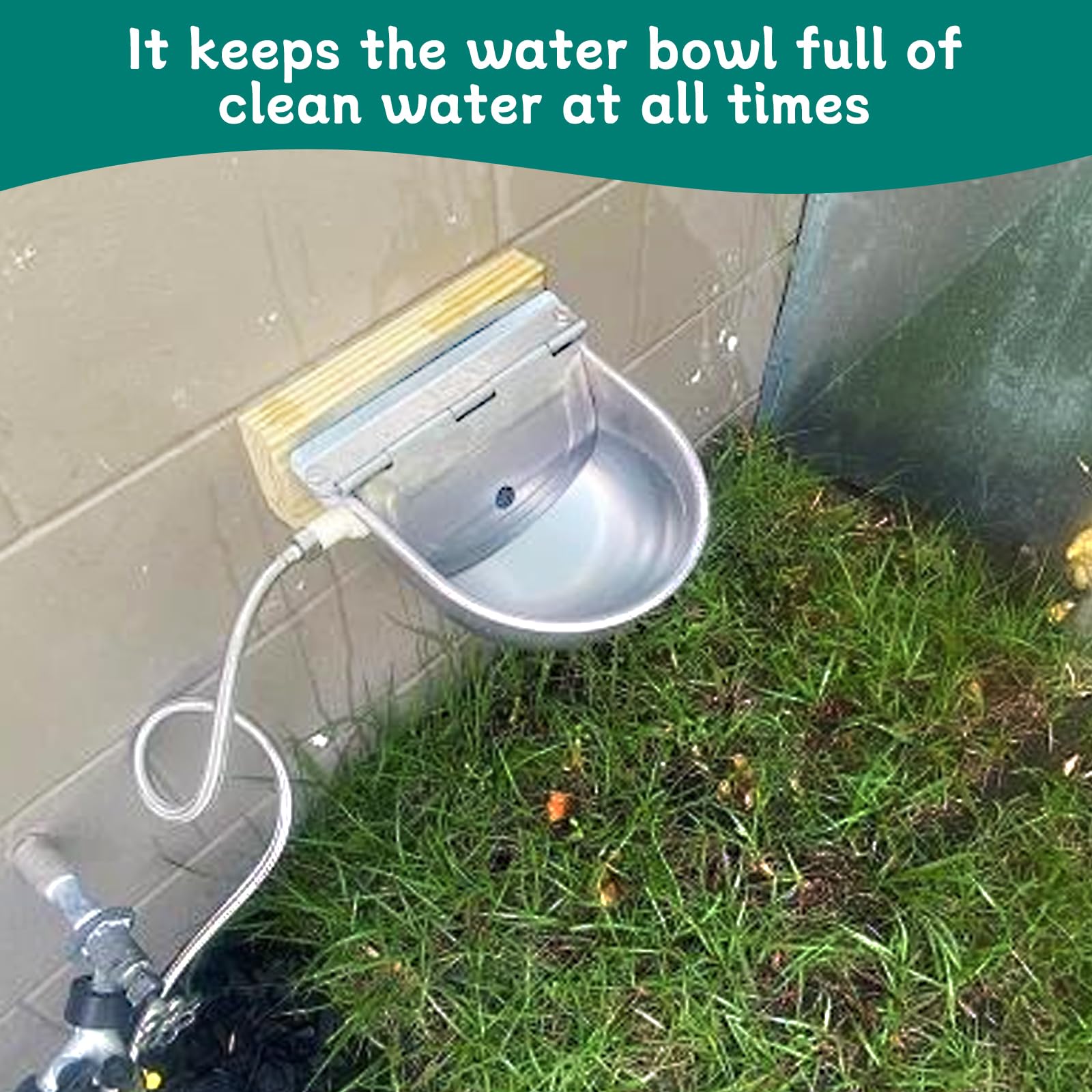 Automatic Dog Water Bowl Dispener, 304 Stainless Steel Water Feeder Trough for Livestock, Goat,Chicken Horse,Automatic Animal Dr