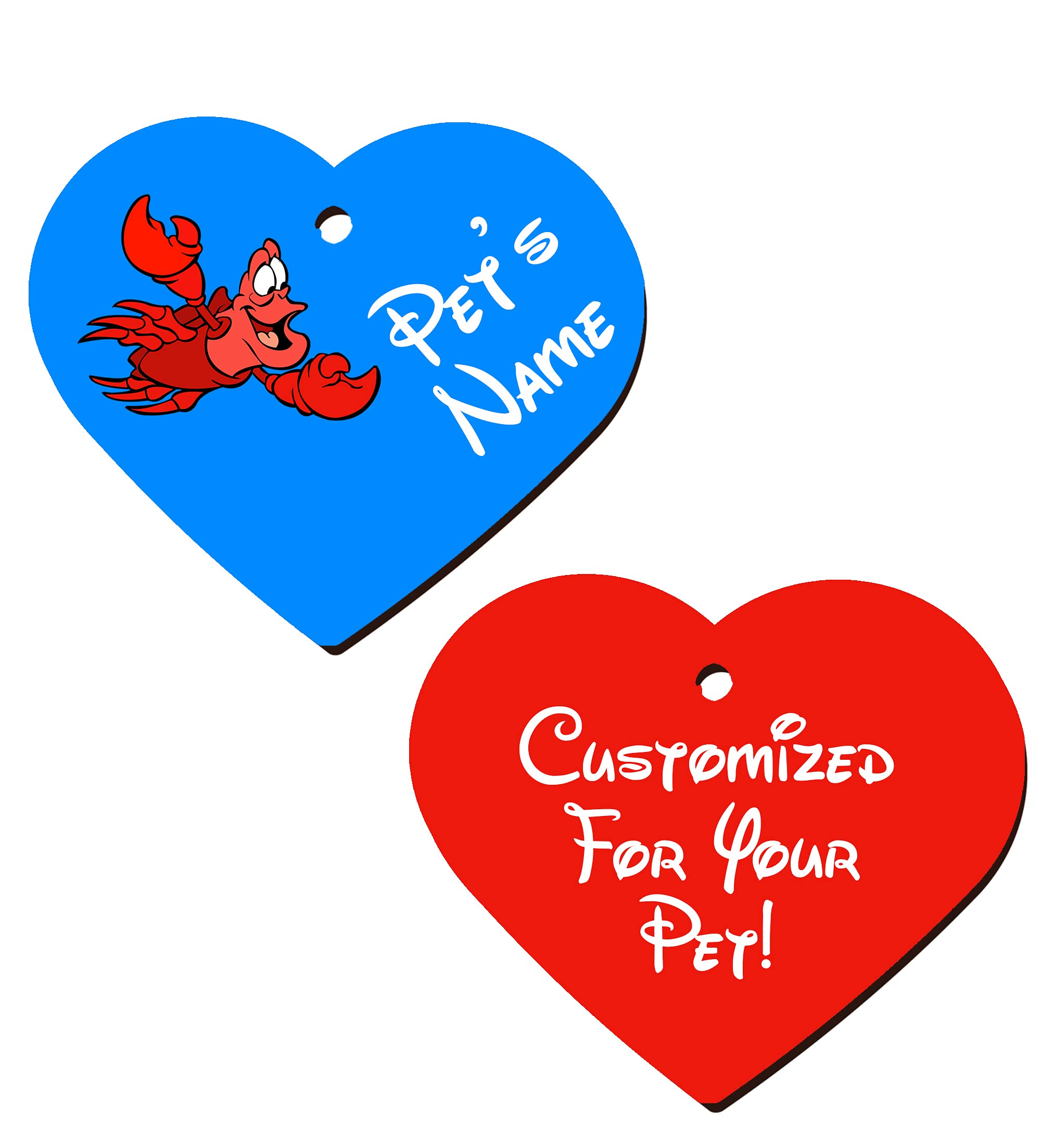 Double Sided Pet Id Tags For Dogs & Cats Personalized For Your Pet (Sebastian, Heart Shaped)