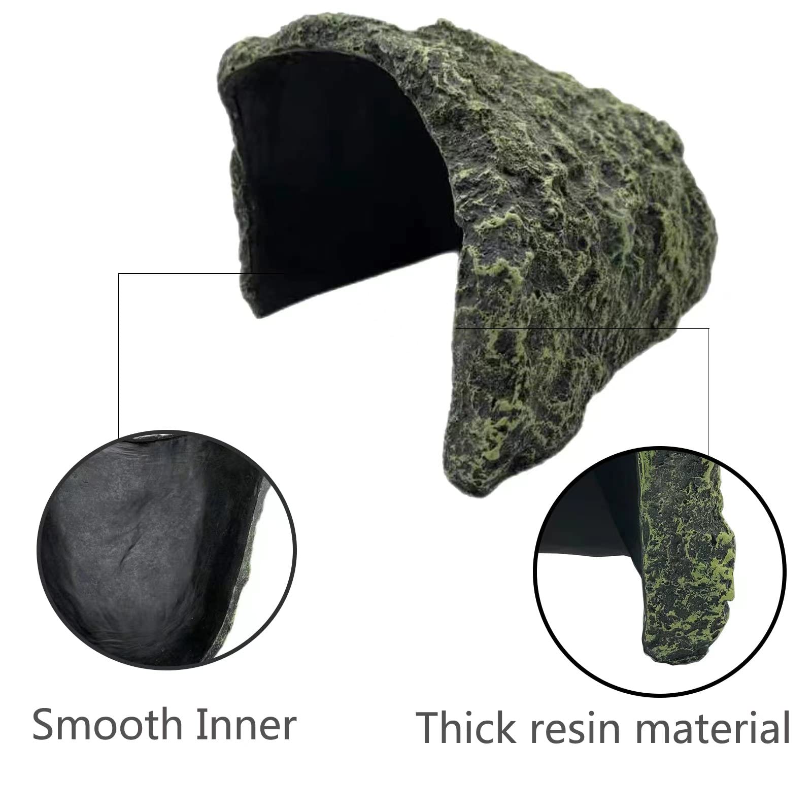 Oversize Reptile Hides And Caves Resin Rock Reptile Aquarium Habitat Hideouts Large Reptile Hiding Cave Lizard Hiding Spot For Bearded Dragon Snakes Tortoise Aquarium Terrarium Hideaway