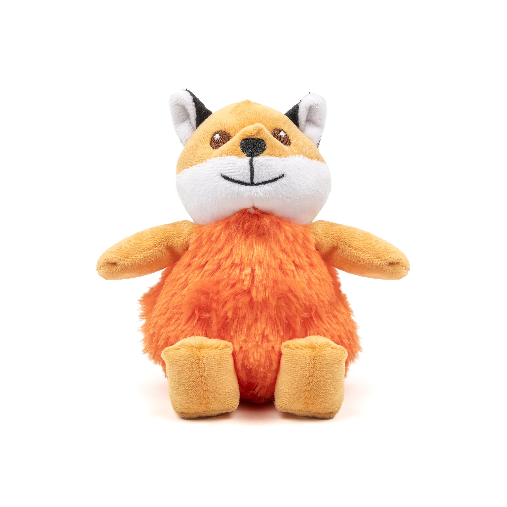 TLC Snuggle Fox Squeaky Plush Toy for Puppies & Small Dogs  Brown | Soft, Cuddly & Lightweight | Builtin Squeaker for Interact