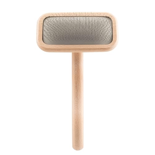 Chris Christensen Mark Ii Slicker Brush, Groom Like A Professinal, Stainless Steel Pins, Lightweight Beech Wood Body, Ground And Polished Tips, Small