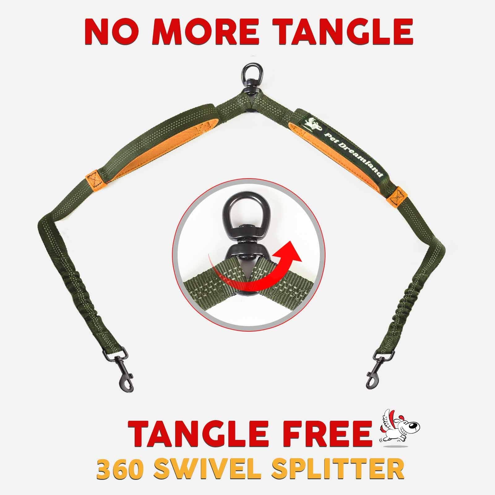 Exquisite Hands-Free Leash For Two Large Dogs - Perfect For Active Pet Owners - Comfortable, Durable & Ideal For Running, Walkin