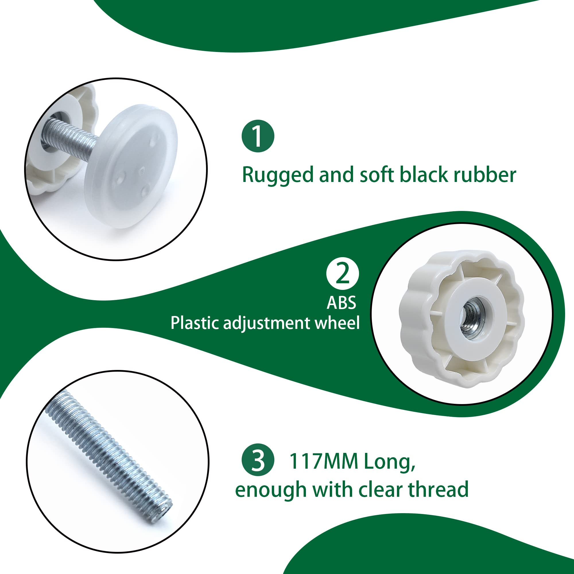 4 Pack Pressure Gates Threaded Spindle Rods M8 (8 Mm), Baby Gates Accessory Screw Bolts Kit Fit For All Pressure Mounted Walk Thru Gates (8Mm 4 Pack)