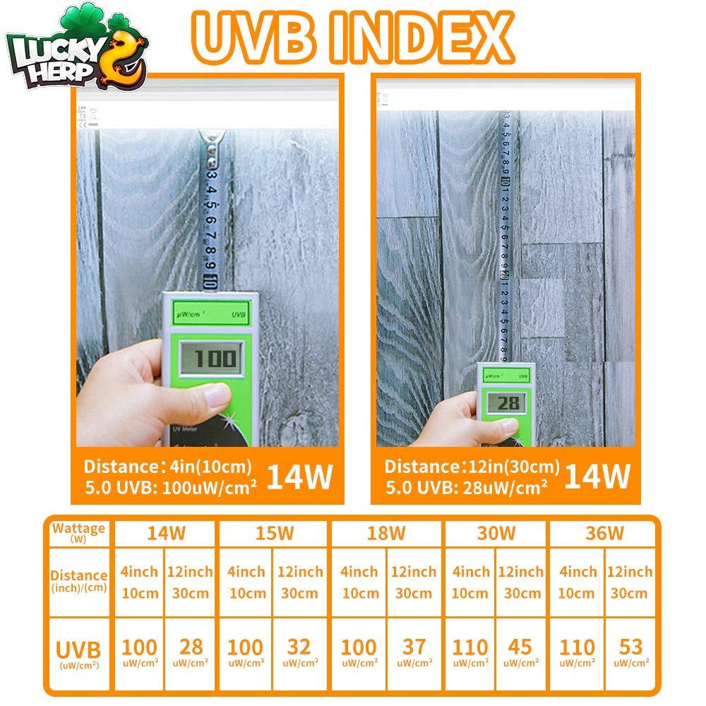 Lucky Herp 15Inch 14W T8 Uvb 10.0 Reptile Light, Uva Uvb Bulb, Fluorescent Lamp For Reptiles Amphibian