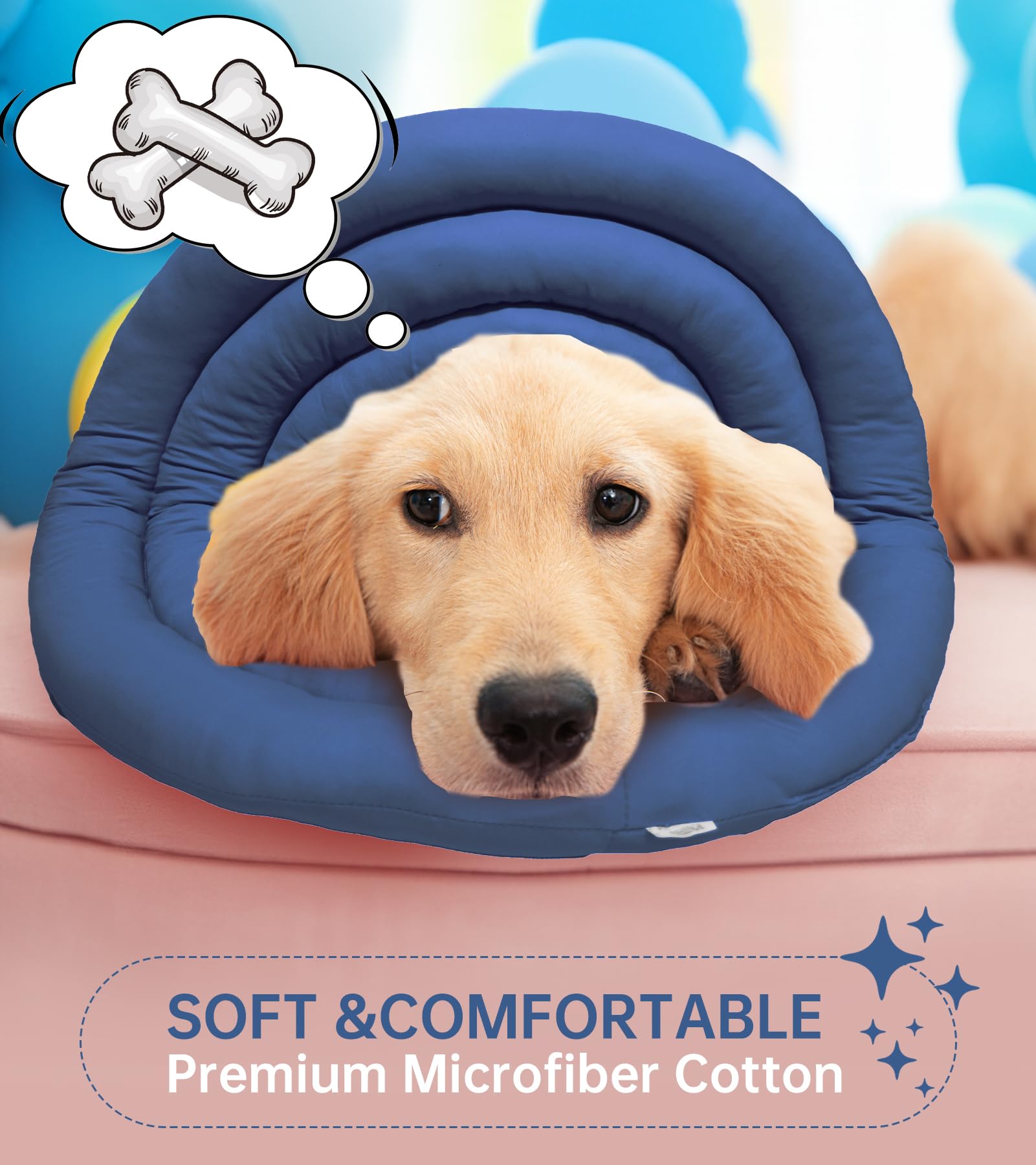 BARDIMIES Soft Dog Cones, Recovery Dog Donut Collar After Surgery- Cone of Shame Alternative, Pet Elizabethan E-Collar Anti-Bite