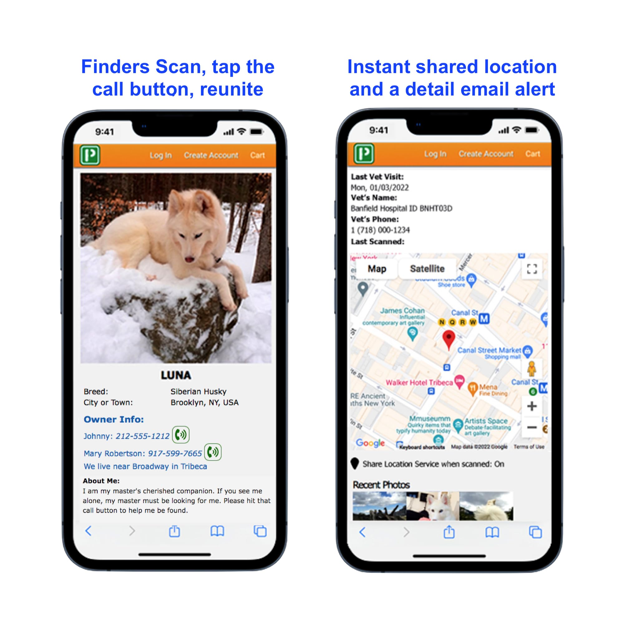 Pet Dwelling Premium Qr Code Pet Id Tags - Dog Tags And Cat Tags, Connect To Online Pet Profile, Receive Instant Scanned Tag Location Email Alert(Yellow Paw)