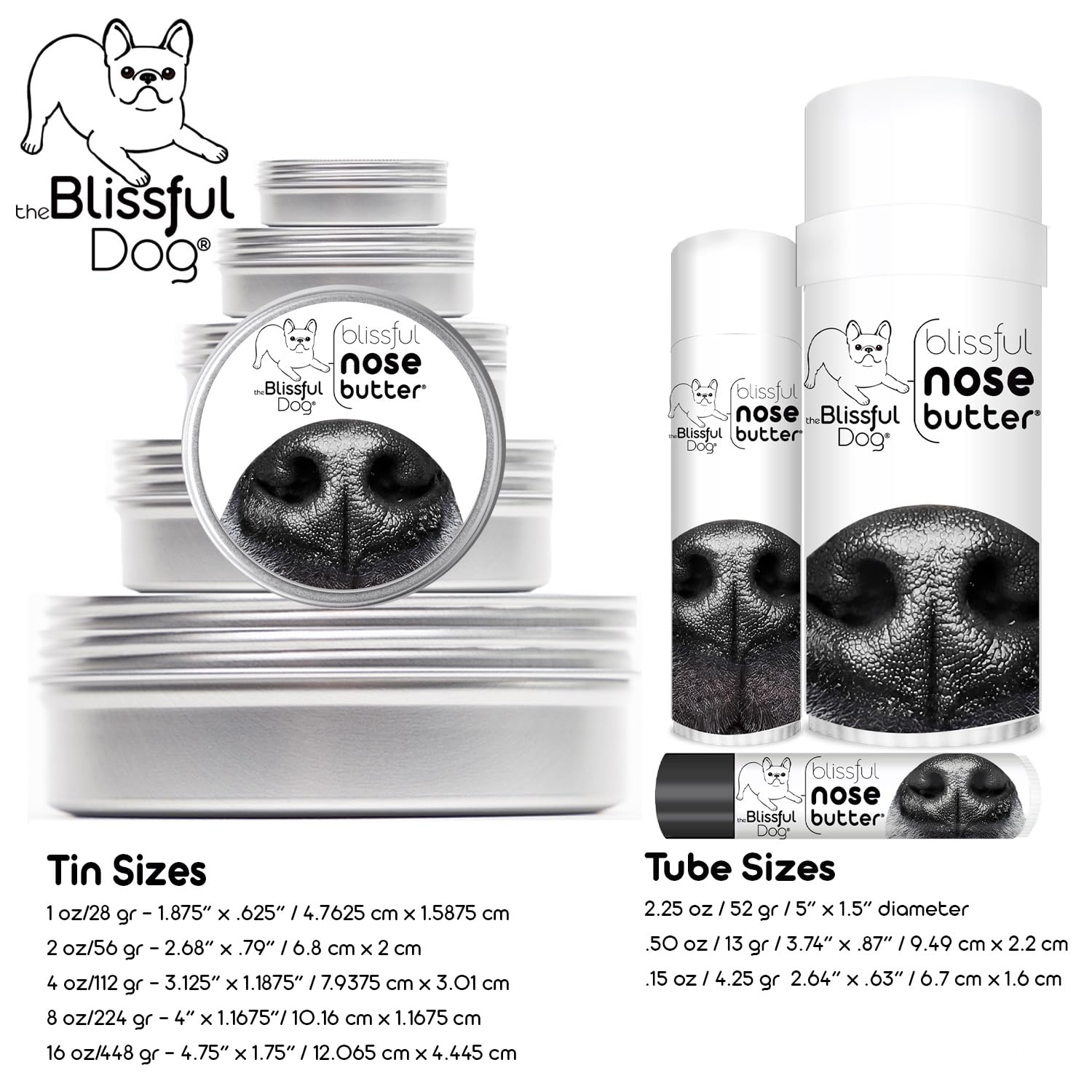 The Blissful Dog Mastiff Unscented Nose Butter - Dog Nose Butter, 0.50 Ounce