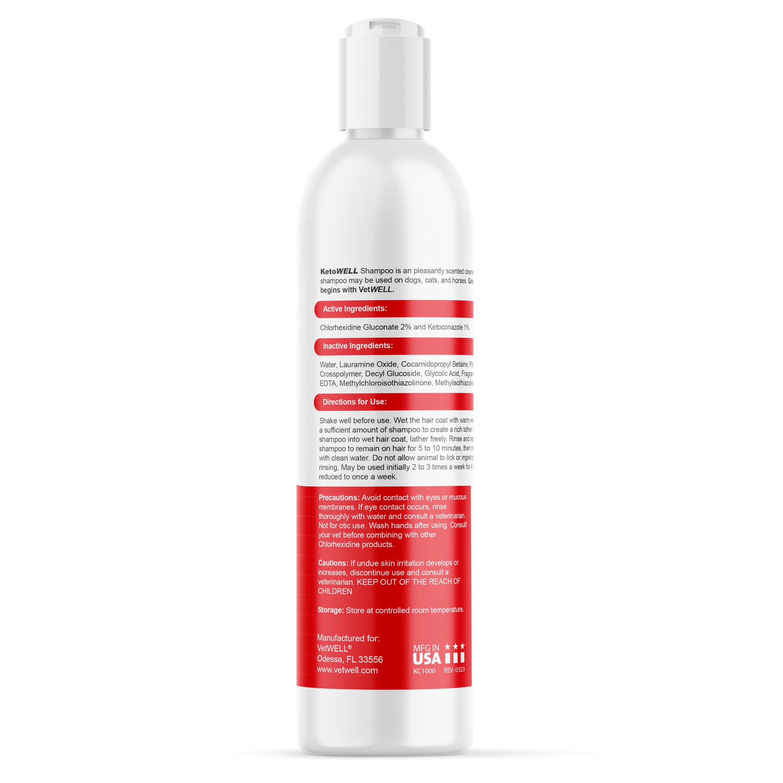 Ketowell Topical Shampoo For Dogs & Cats - 8 Oz