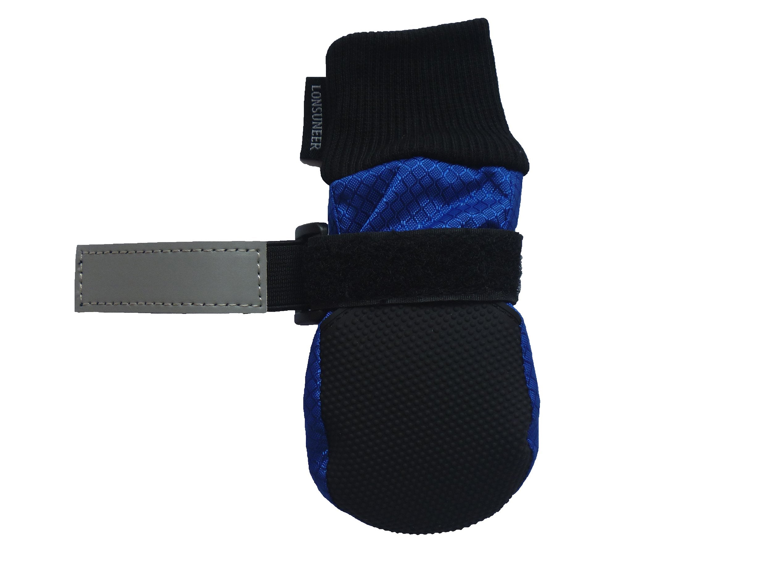 Lonsuneer Winter Paw Protector Dog Boots Waterproof Soft Sole And Nonslip Set Of 4 Color Blue Size Medium