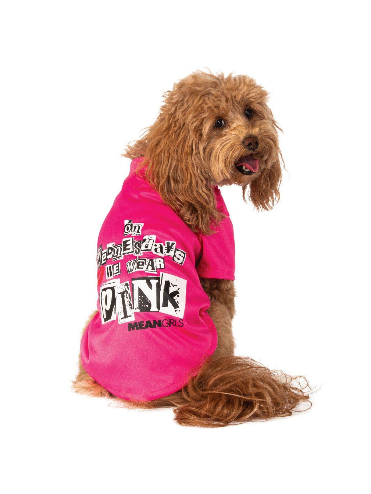 Rubies Mean Girls Wednesday Wear Pink Pet Costume Tee, X-Small