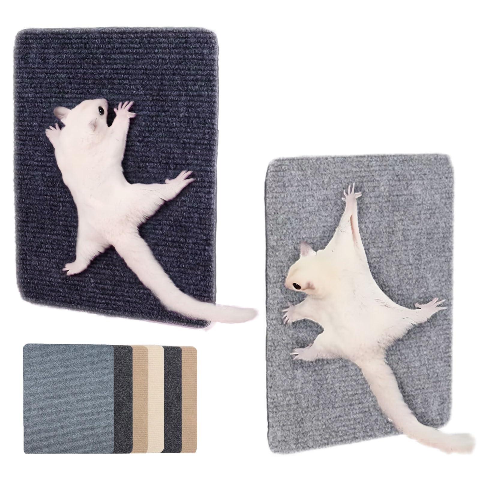 Sugar Glider Toys, Sugar Glider Climbing Mats, Self-Adhesive Cage Accessories For Sharpening Claws, Small Pets Enrichment Toys S