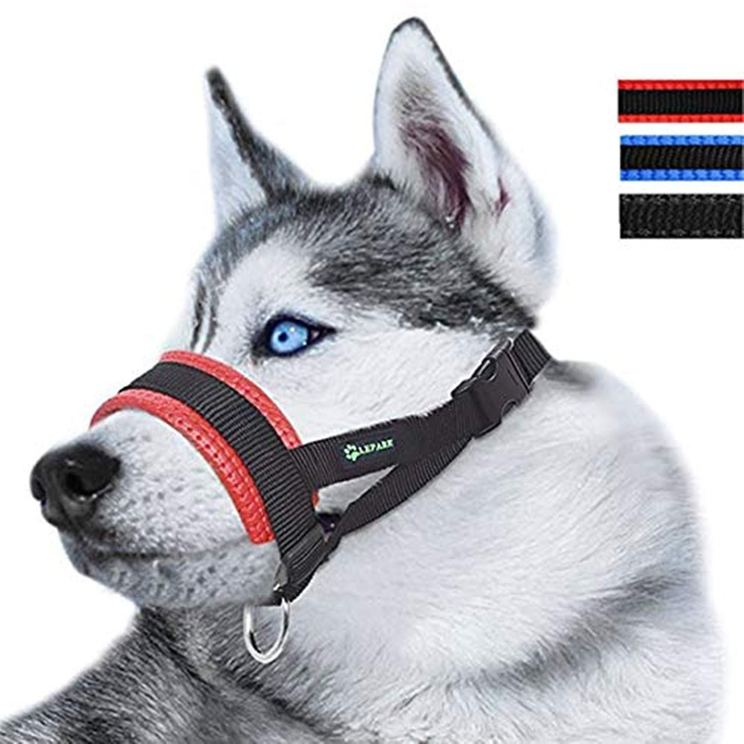 Dog Muzzle For Small, Medium, Large Dogs Prevent From Biting, Barking And Chewing, Adjustable Loop (S/Red)