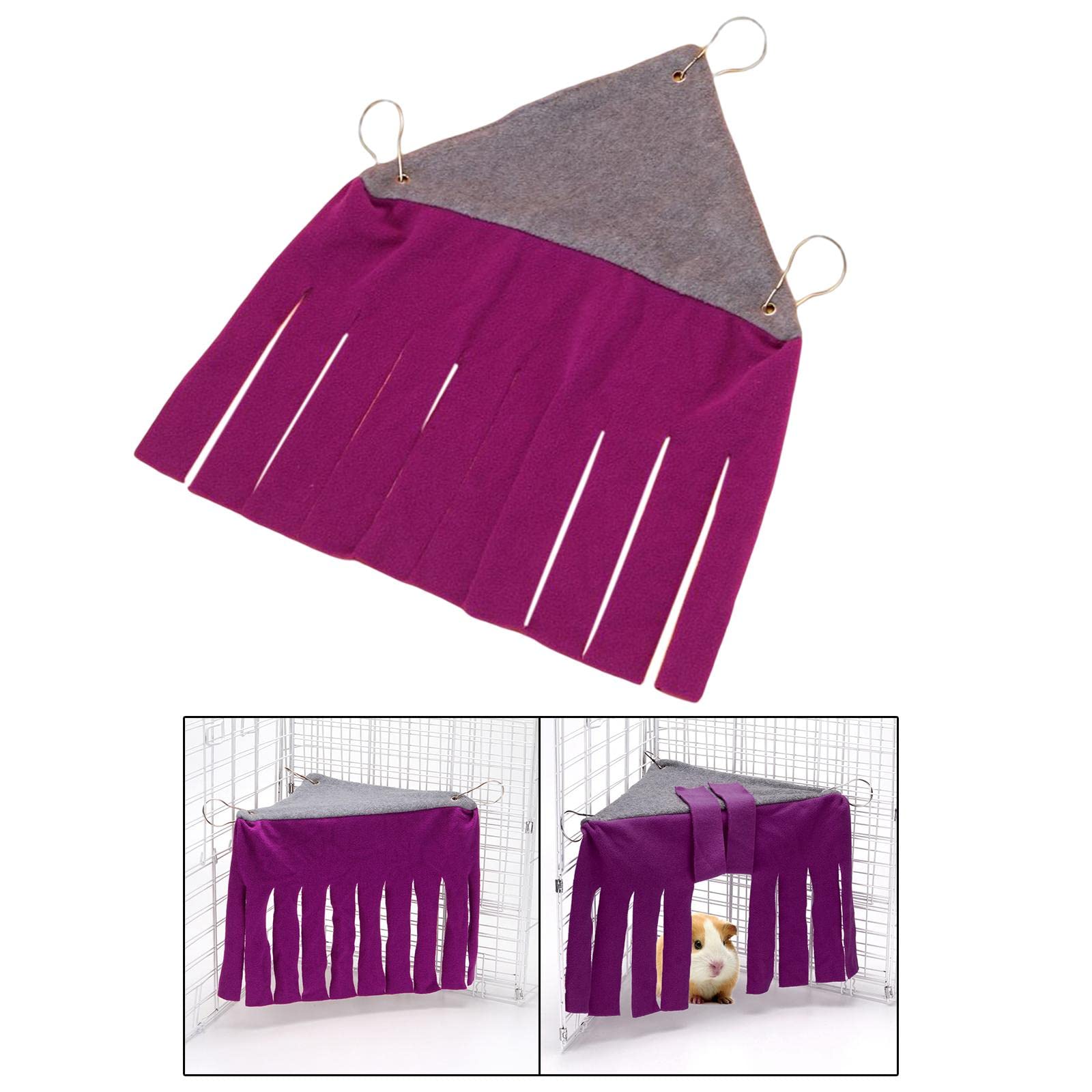 APIRILY Small Animal Hammock Bed Hamster Nest Pet Tassel Tent Resting Nest Purple | Pet Supplies | Cat Supplies | Beds