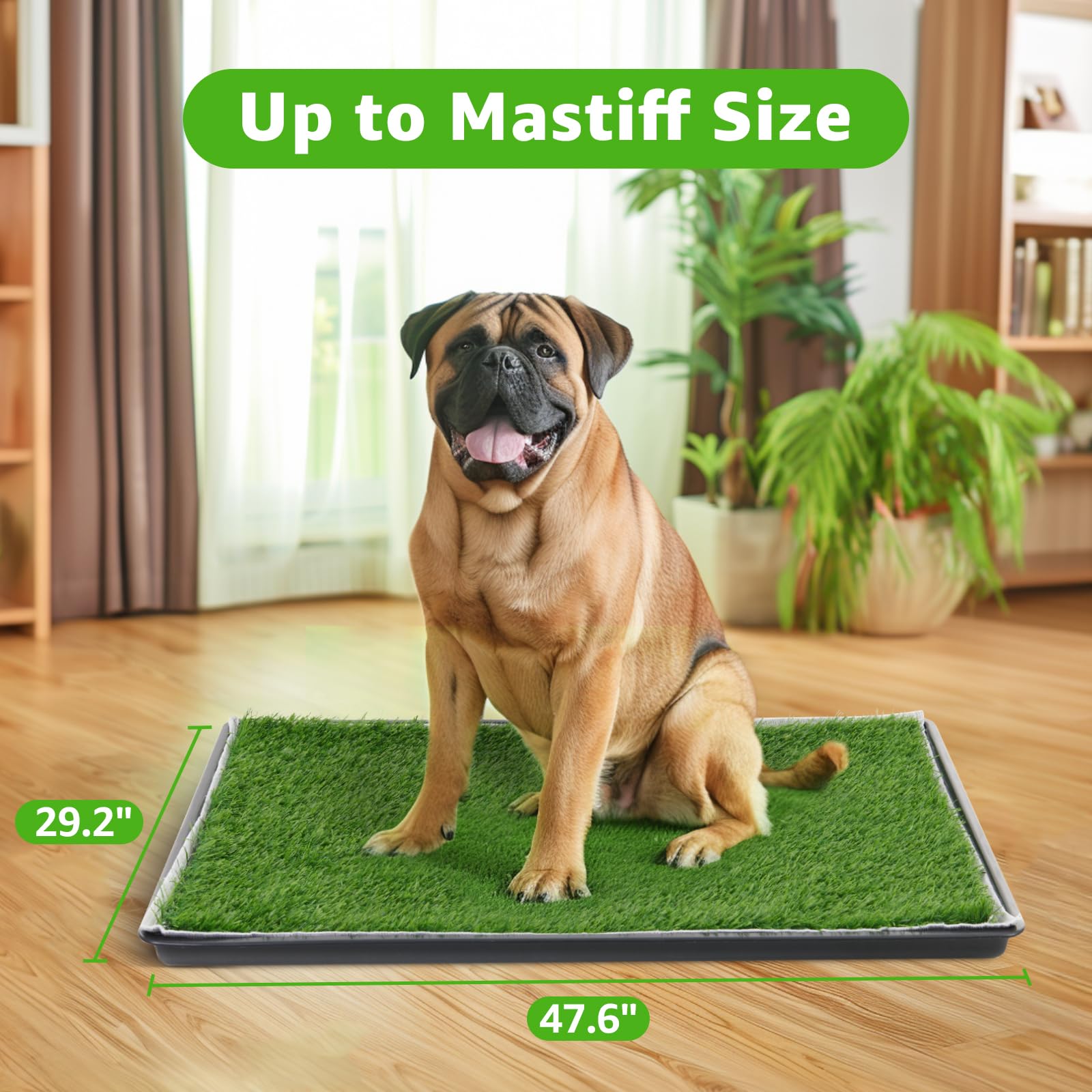 Dog Grass Large Potty Patch, Dog Litter Boxes Artificial Grass Bathroom Turf For Pet Training, Washable Puppy Pee Pad, Perfect I