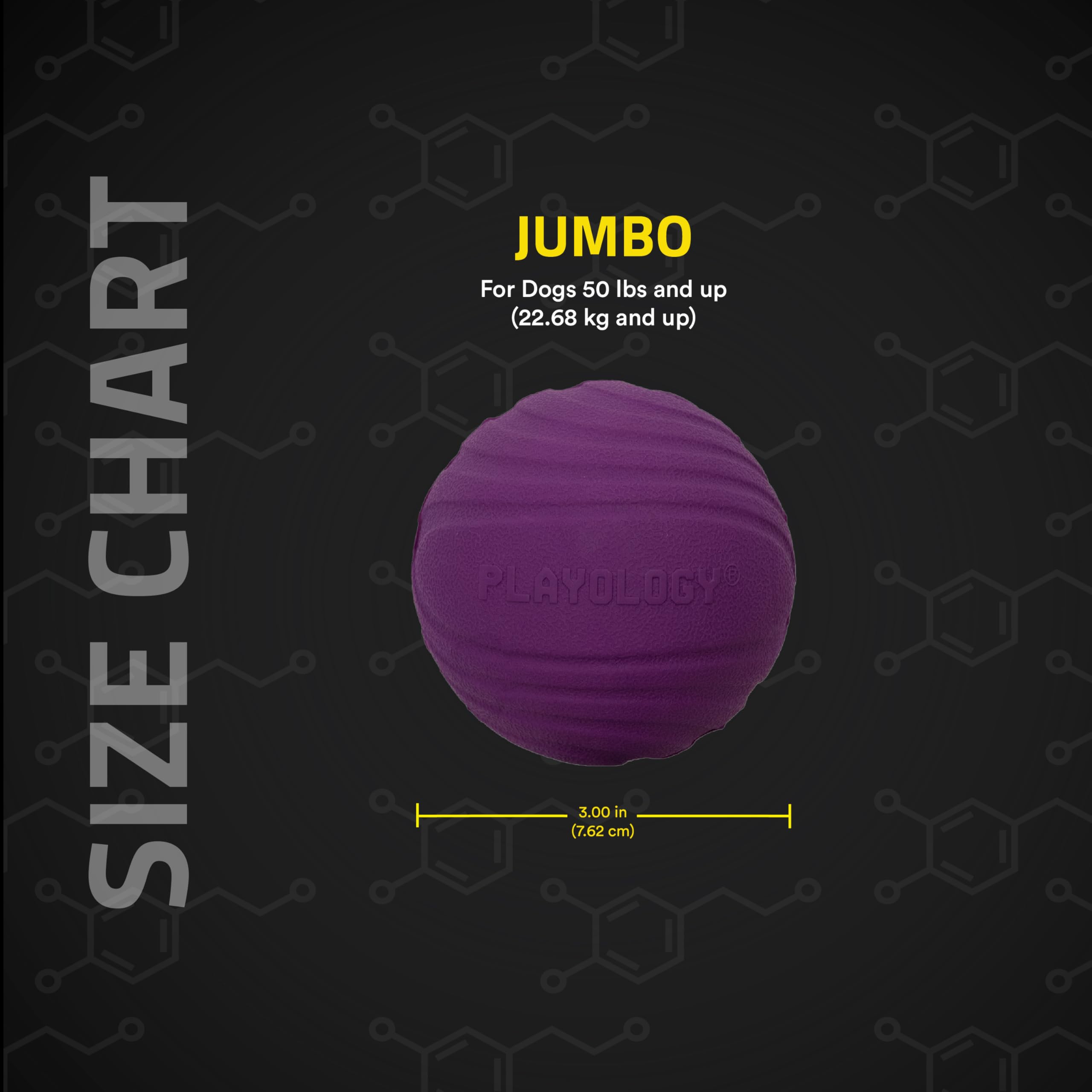 Playology Dual Layer Ball For Dogs | Engaging All Natural Bacon Scented Purple Toy | Jumbo Sized Chew Ball For Large To X-Large