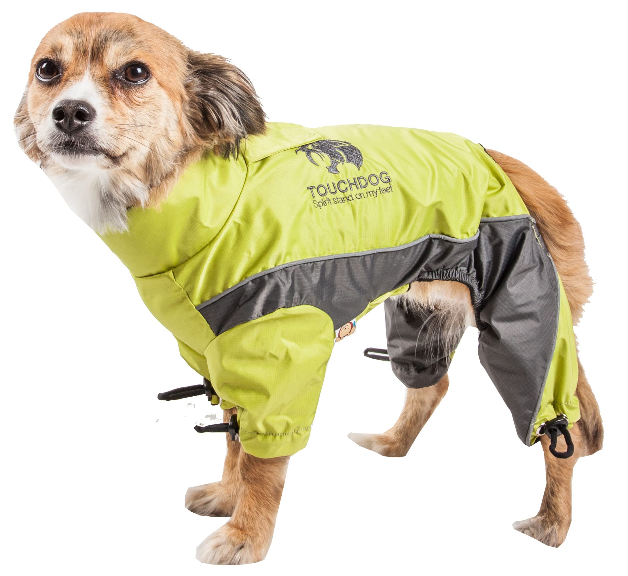 TOUCHDOG Quantum-Ice Full Body Bodied Adjustable and 3M Reflective Pet Dog Coat Jacket w/ Blackshark Technology, Small, Light