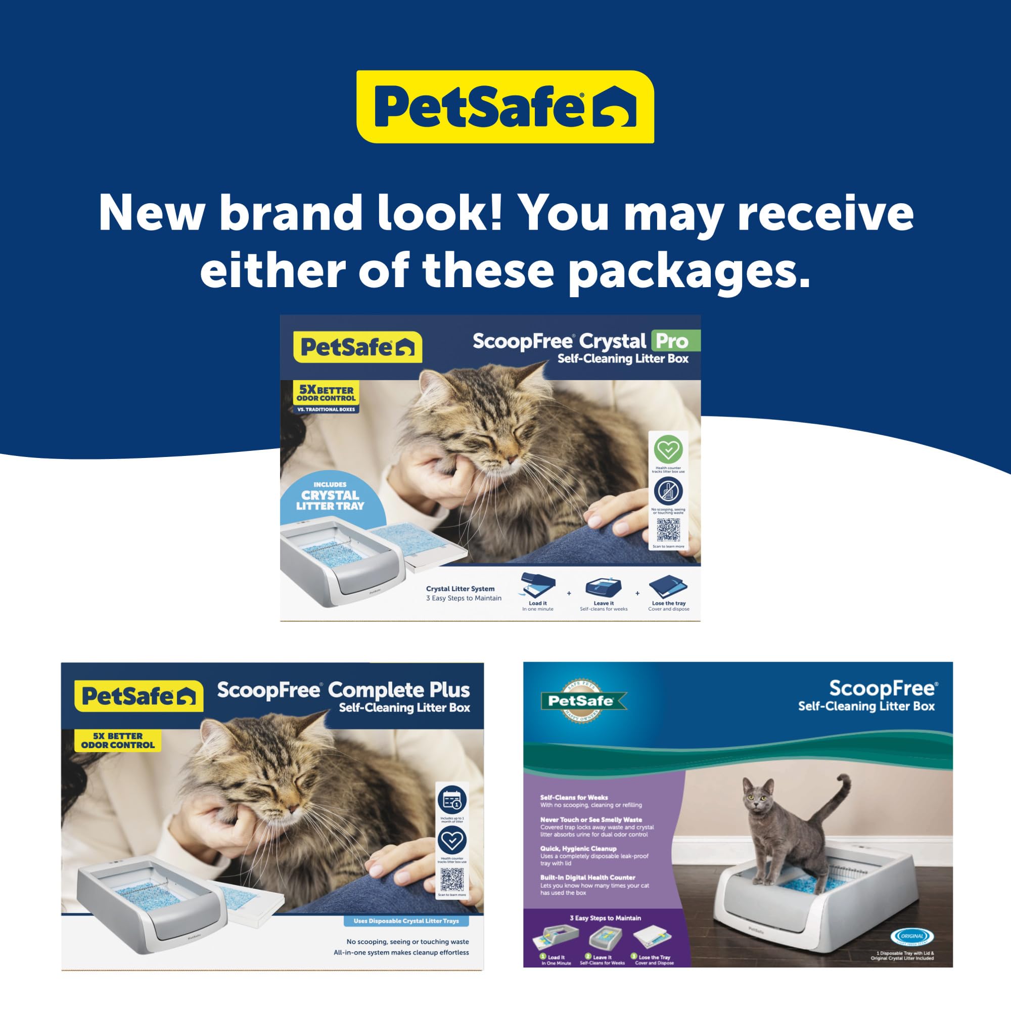 Petsafe Scoopfree Self-Cleaning Cat Litterbox - Never Scoop Litter Again - Hands-Free Cleanup With Disposable Crystal Tray - Less Tracking, Better Odor Control - Includes Disposable Tray