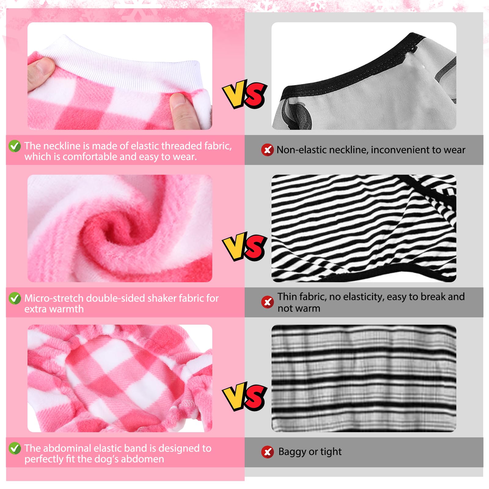 Scenereal Dog Pajamas For Small To Large Dogs Soft Pet Sweater Clothes Warm Puppy Onesie Outfits For Doggie Winter Christmas - Dog Jammies Pjs