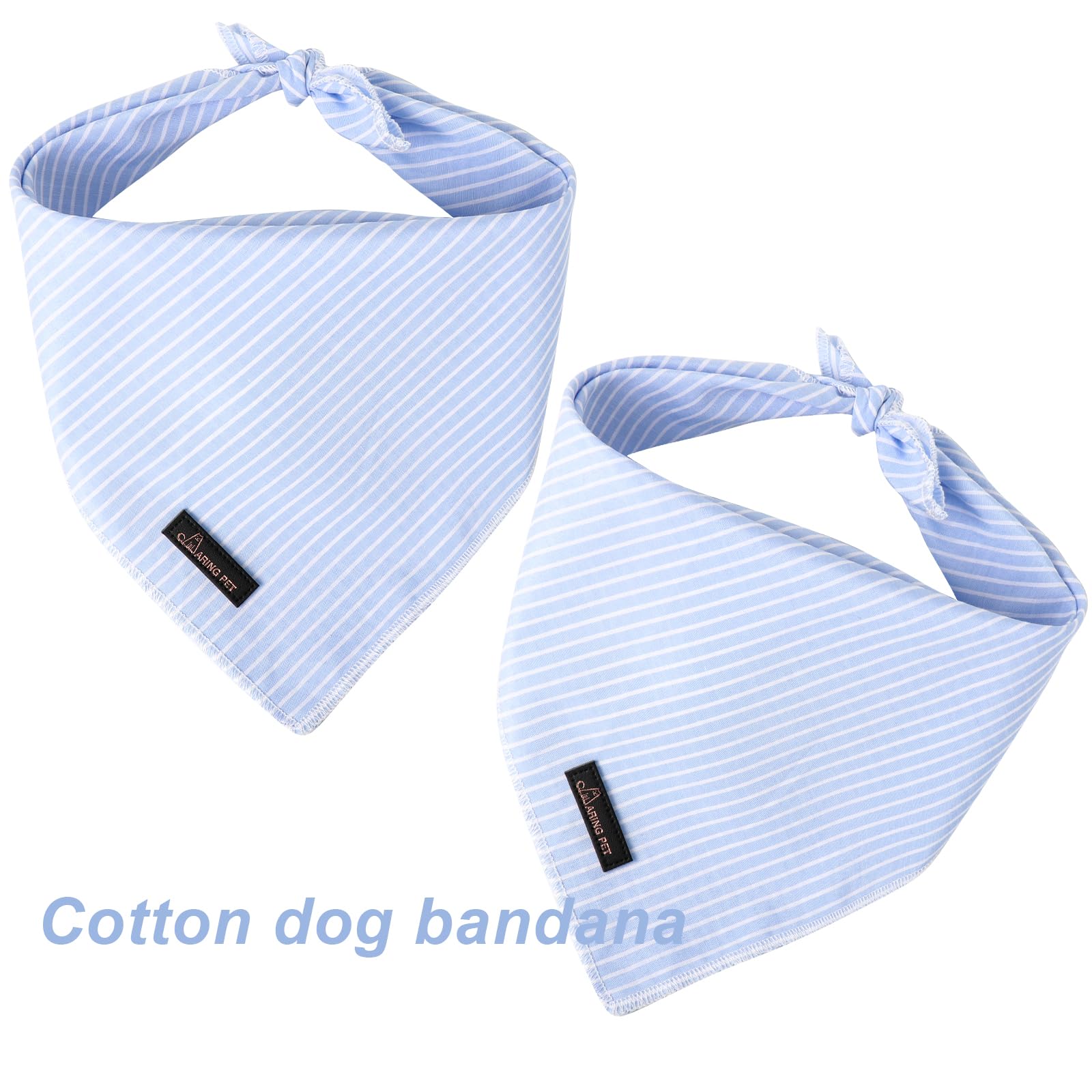 Aring Pet Summer Dog Bandana-Cute Blue Dog Bandanas, Comfortable Pet Scarf Dogs Triangle Bibs For Small To Large Boy Girl Dogs A