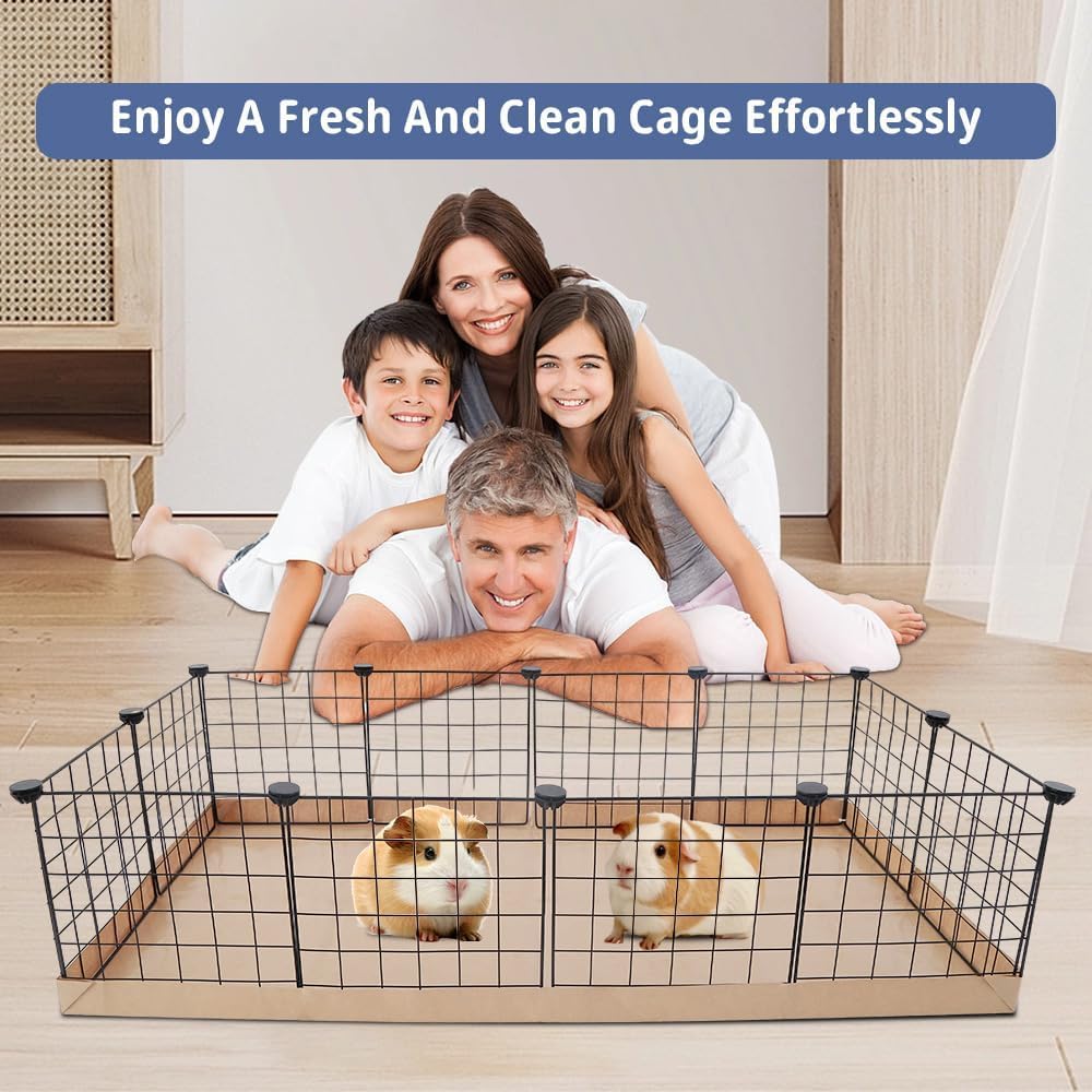 Disposable Guinea Pig Cage Liners, 48' X24 Large Liner Bag For Guinea Pig Cage Bottom, Water-Resistant Kraft Paper (8Pack)