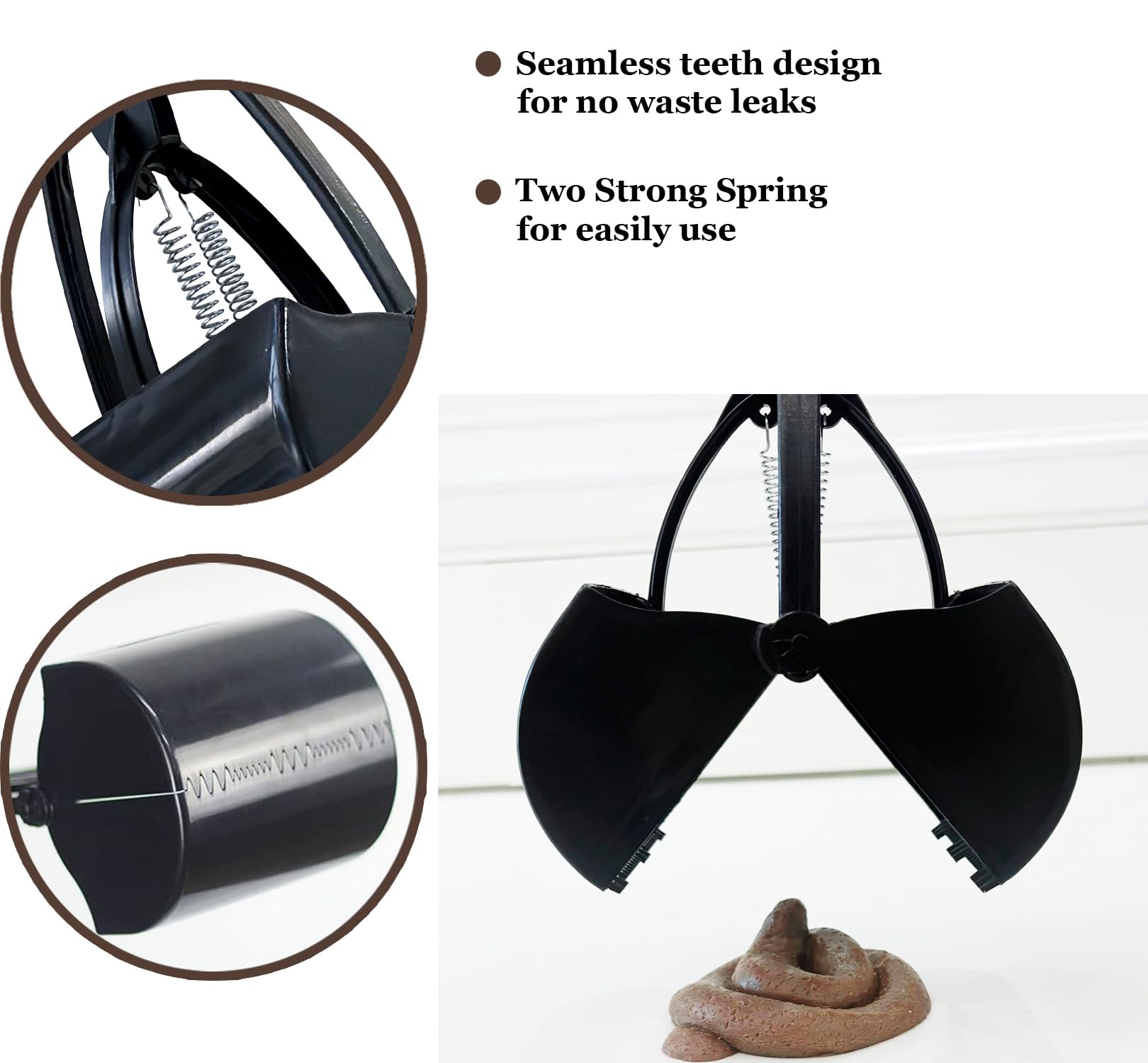 Ienjoyed 32' Dog Pooper Scooper For Small Dog To Large Dog, Heavy Duty Dog Poop Scooper For Yard & Walks, Durable Double Spring