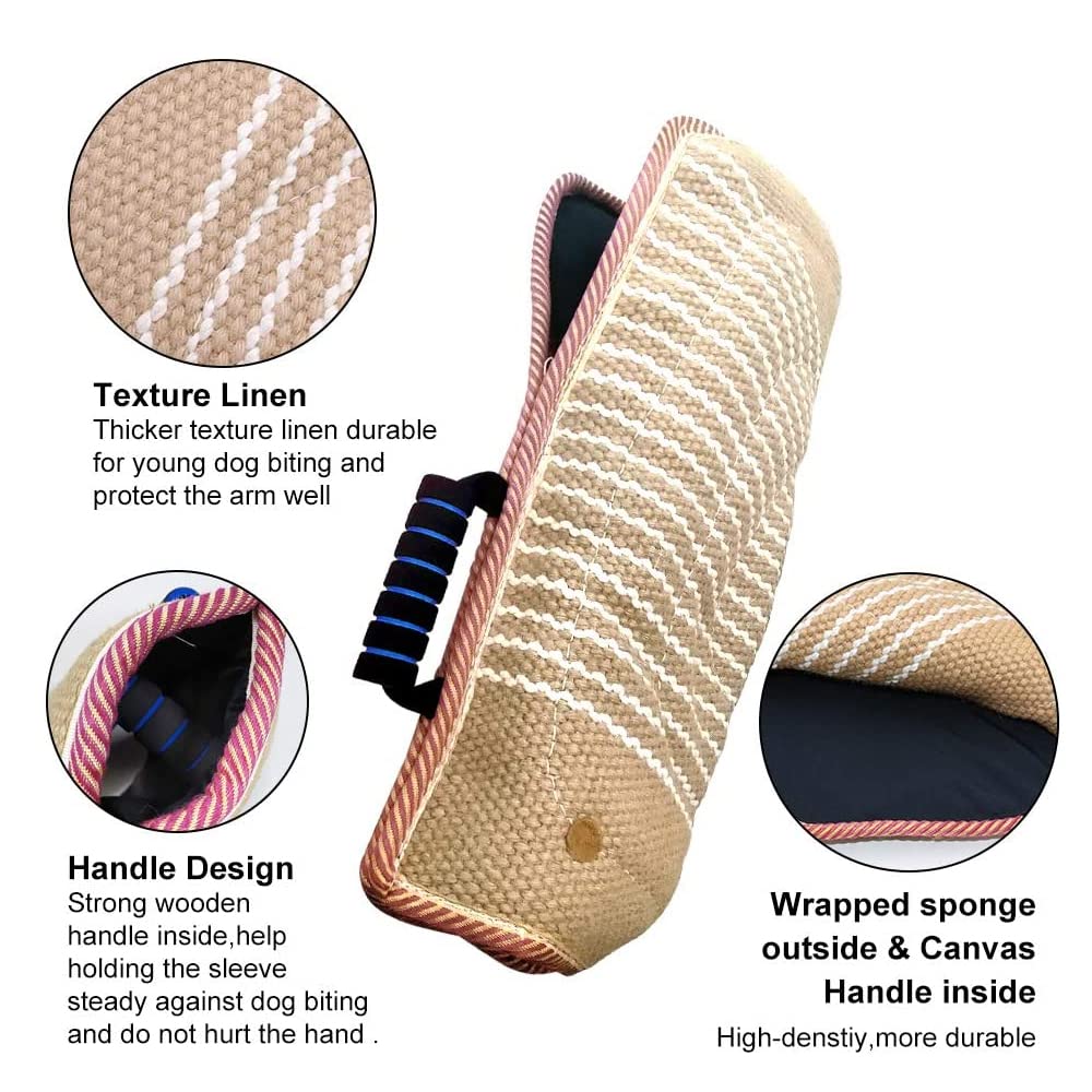 Dog Bite Training Set Dog Bite Sleeve Arm With Whip Agitation Stick, Professional Dogs Training Equipment Protection For Biting, Dog Bite Pillow Tug Toy, Interactive K9 Pitbull German Shepherd Puppy