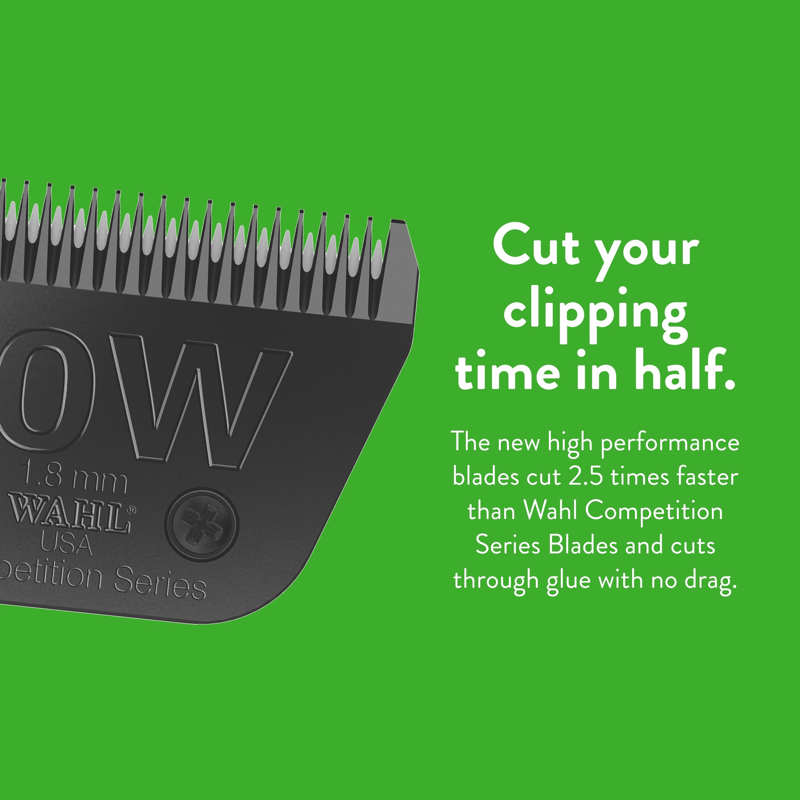 Wahl Professional Animal 10W Extra Wide Ultimate Competition Series Detachable Blade With 1/16-Inch Cut Length (2377-500)