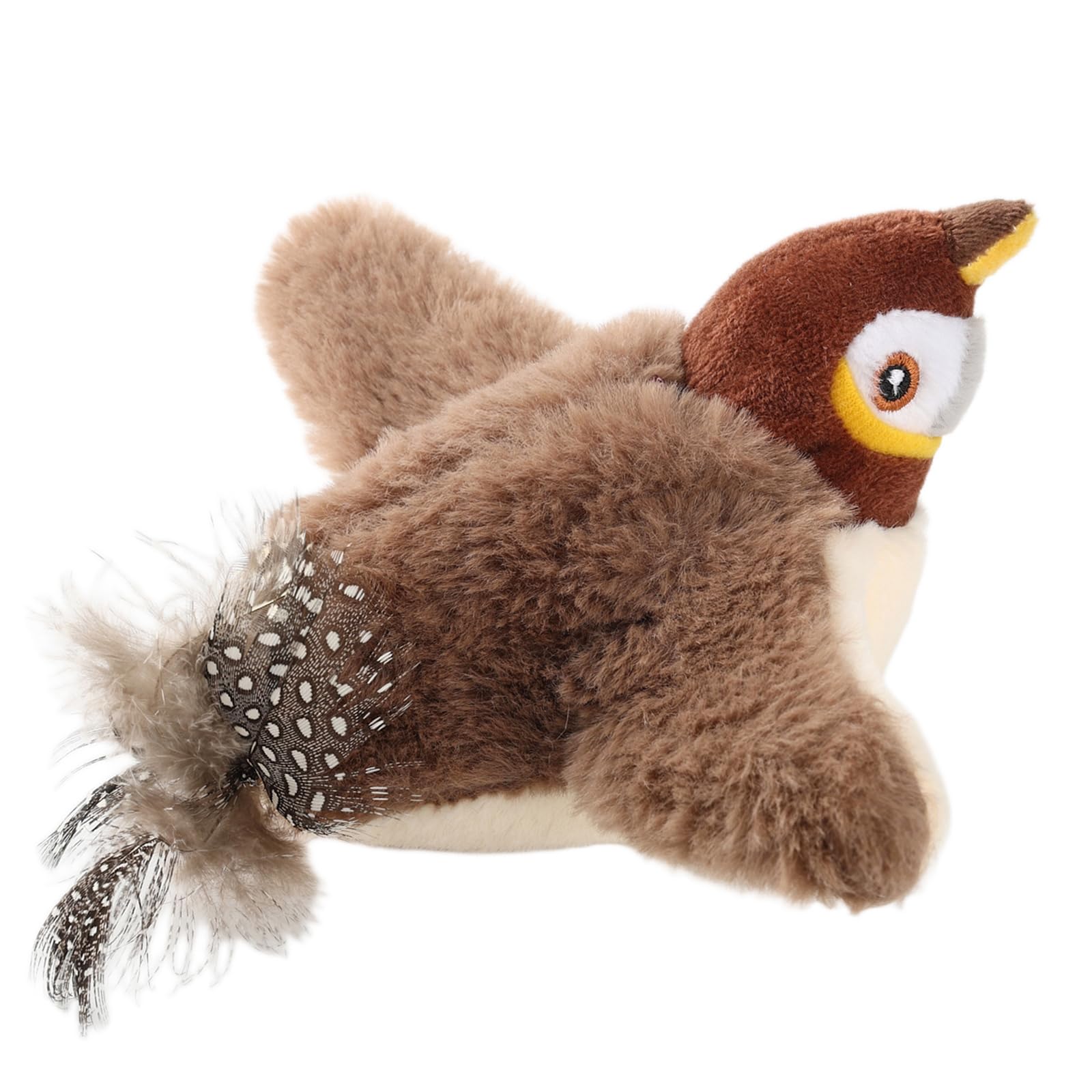 Poreids Chirping Bird Cat Toy - Interactive Flapping Bird Cat Toy For Indoor Cats, Simulated Rechargeable Flappy Sparrow With Ca