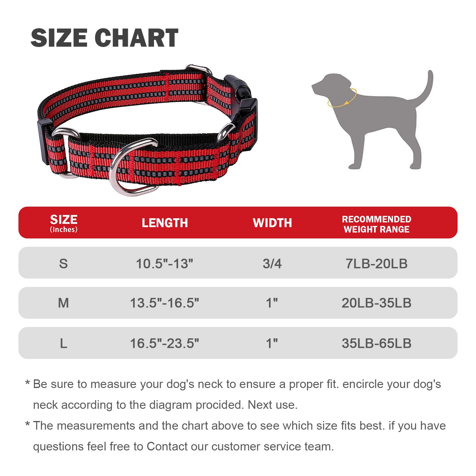 Martingale Dog Collars - Reflective Dog Collar With Quick Release Buckle Adjustable Nylon Training Dog Collar Suitable For Puppies For Small Medium Large Dogs.