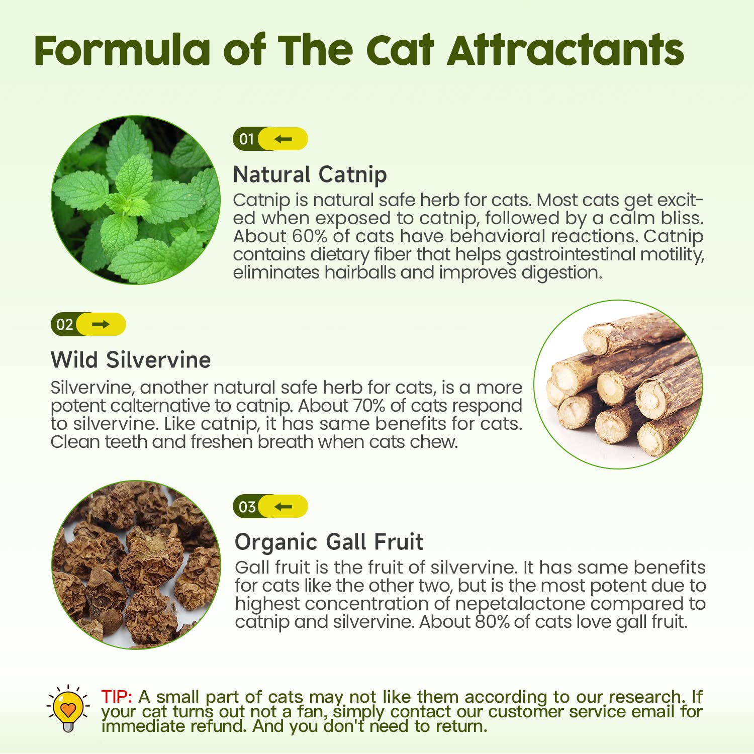 Potaroma Catnip Toys, 3Pcs Cat Toys Natural Silvervine Stick Cage Balls & Bell Ball For Indoor Cats, Kitten Cleaning Teeth Molar Matatabi Cat Chew Toy All Breeds