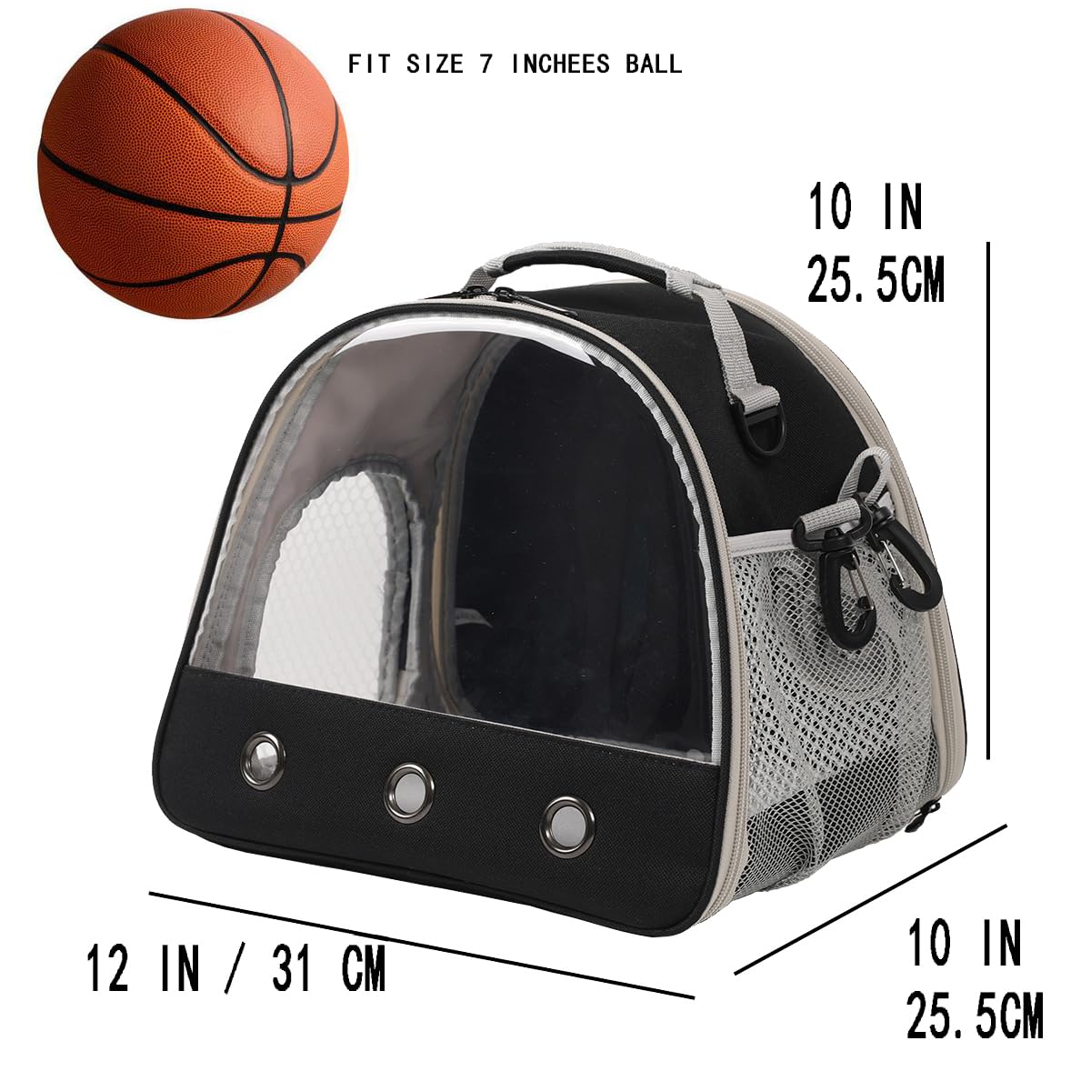 Guinea Pig Carrier,Guinea Pig Carrier For 2,Reptile Travel Carrier For Lizards Sugar Glider Hedgehog Rat Parrot Birds (Black, Ca