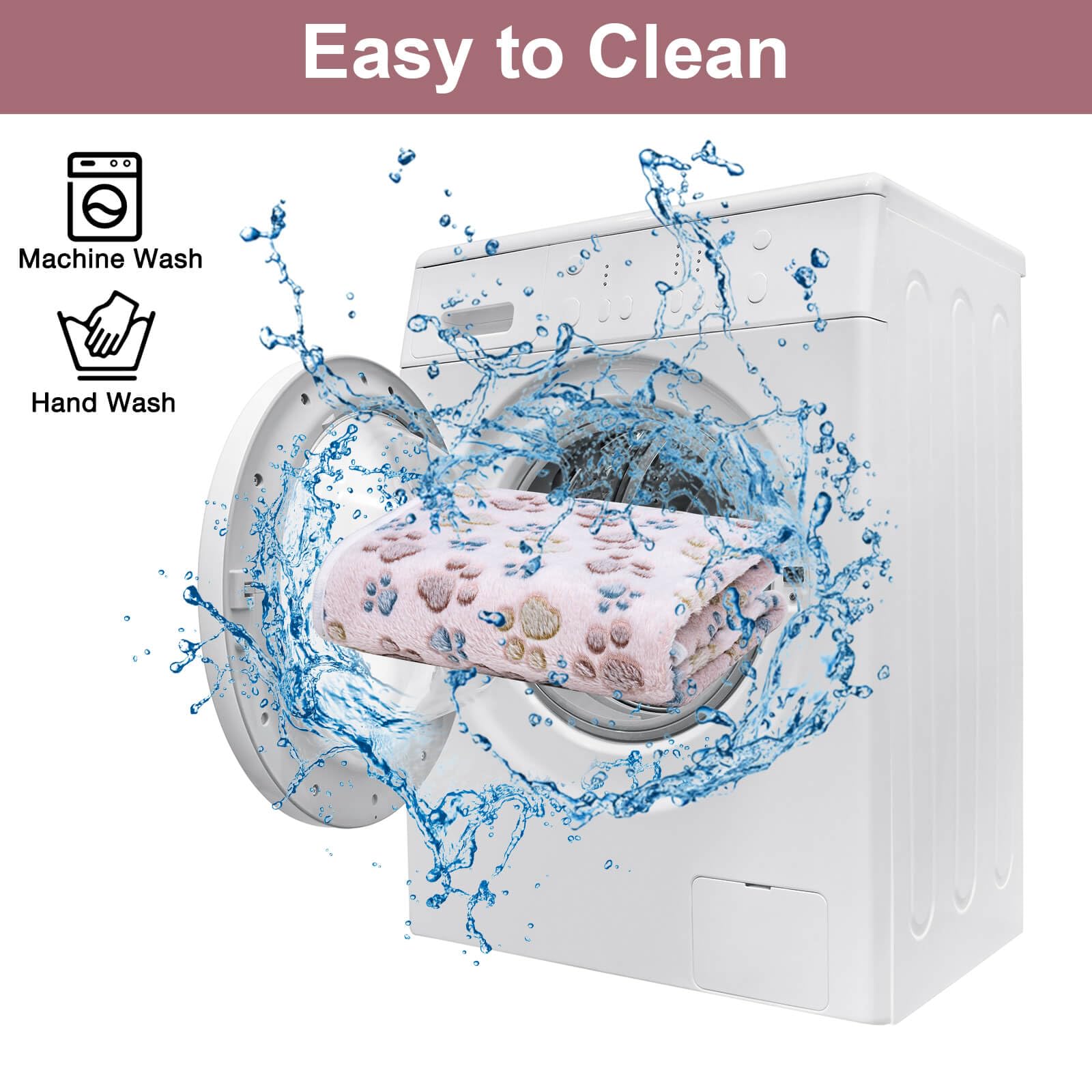 Dono 1 Pack 3 Blankets Soft Fluffy Paw Print Pattern Fleece Pet Blanket Warm Sleep Mat Puppy Kitten Blanket Doggy Mat Paw Print