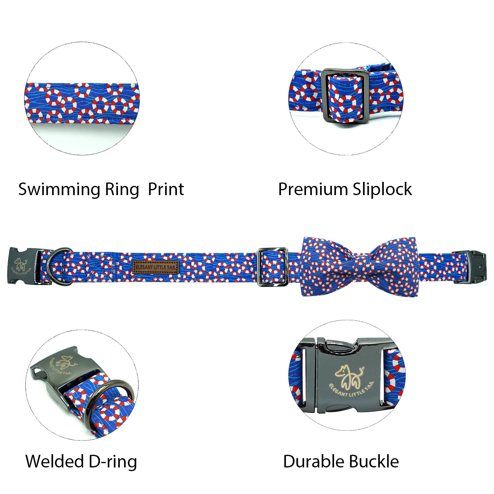 Independence Dog Collar, Patriotic Pet Collar With Bow Tie American 4Th Of July Holiday Pet Gift Cotton Soft Bowtie Dog Boy Girl
