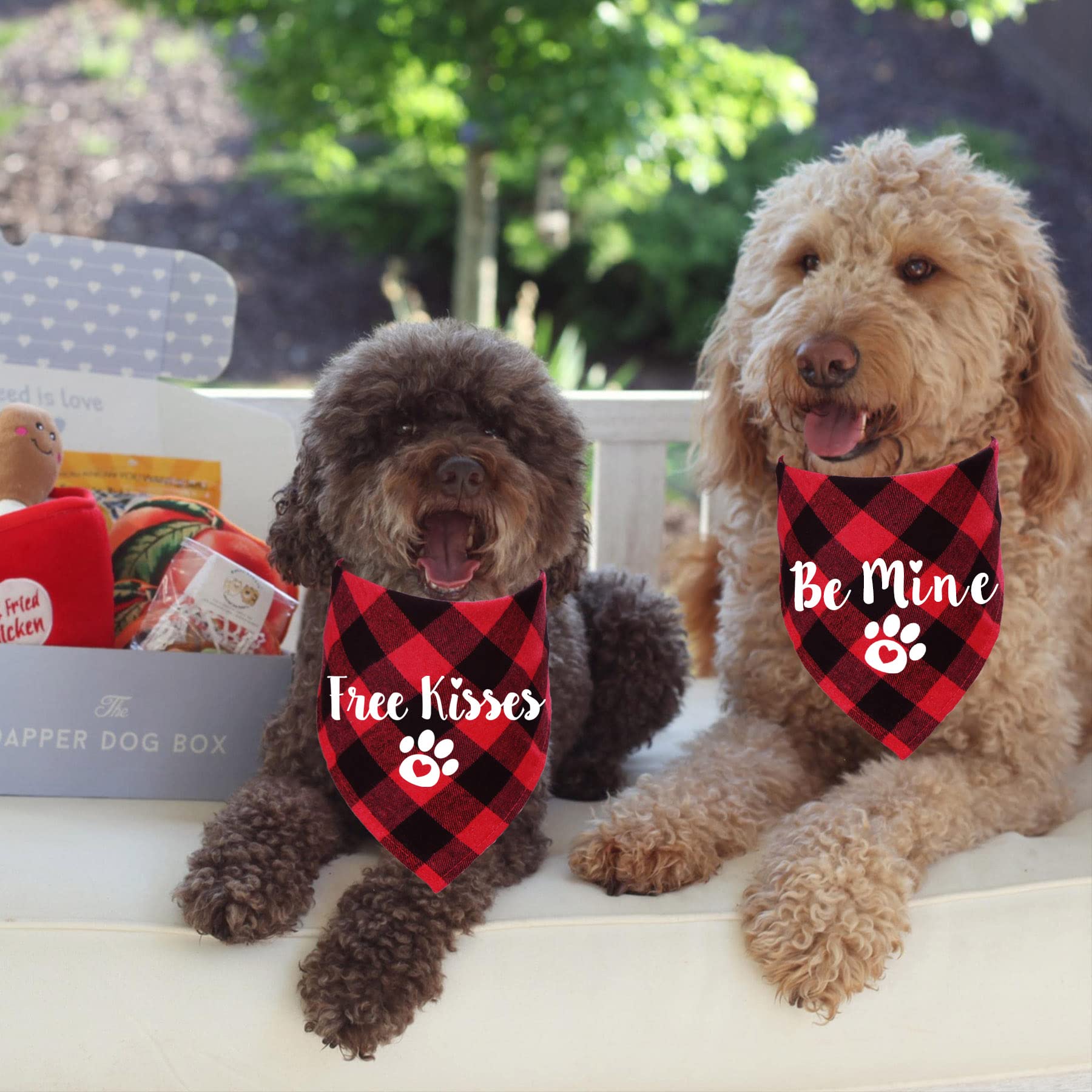 Stmk 4 Pack Valentine'S Day Dog Bandanas, Valentine'S Day Plaid Dog Puppy Bandana For Dog Puppy Valentine'S Day Wedding Holiday Party Decorations (Valentine'S Day)
