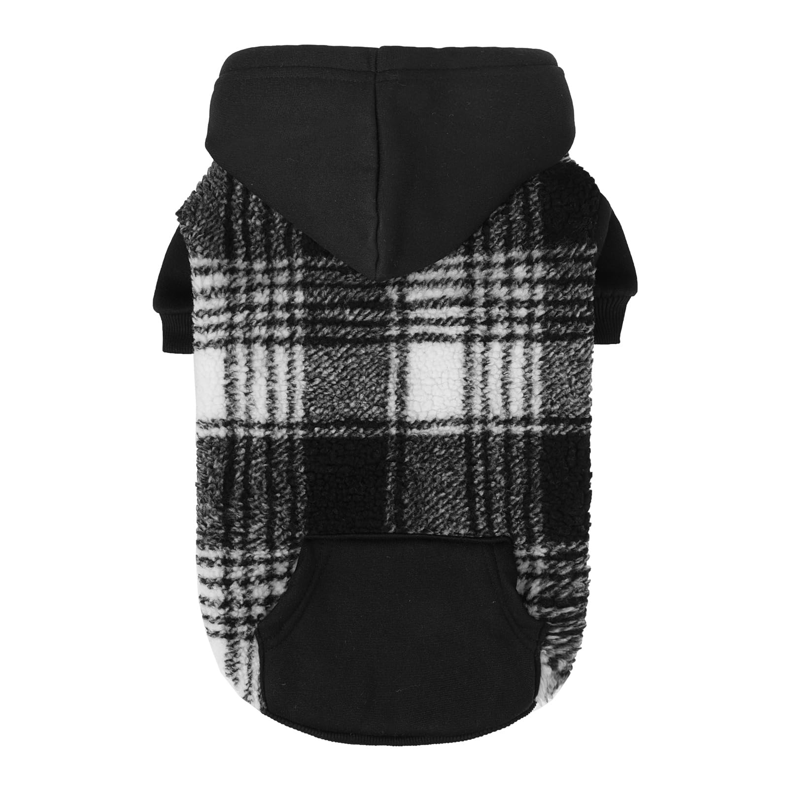 PUPTECK Dog Hoodie Puppy Sweatshirt Warm Dog Sweater Winter Clothes Cold Weather Coats for Small Medium Large Dogs, Black, S