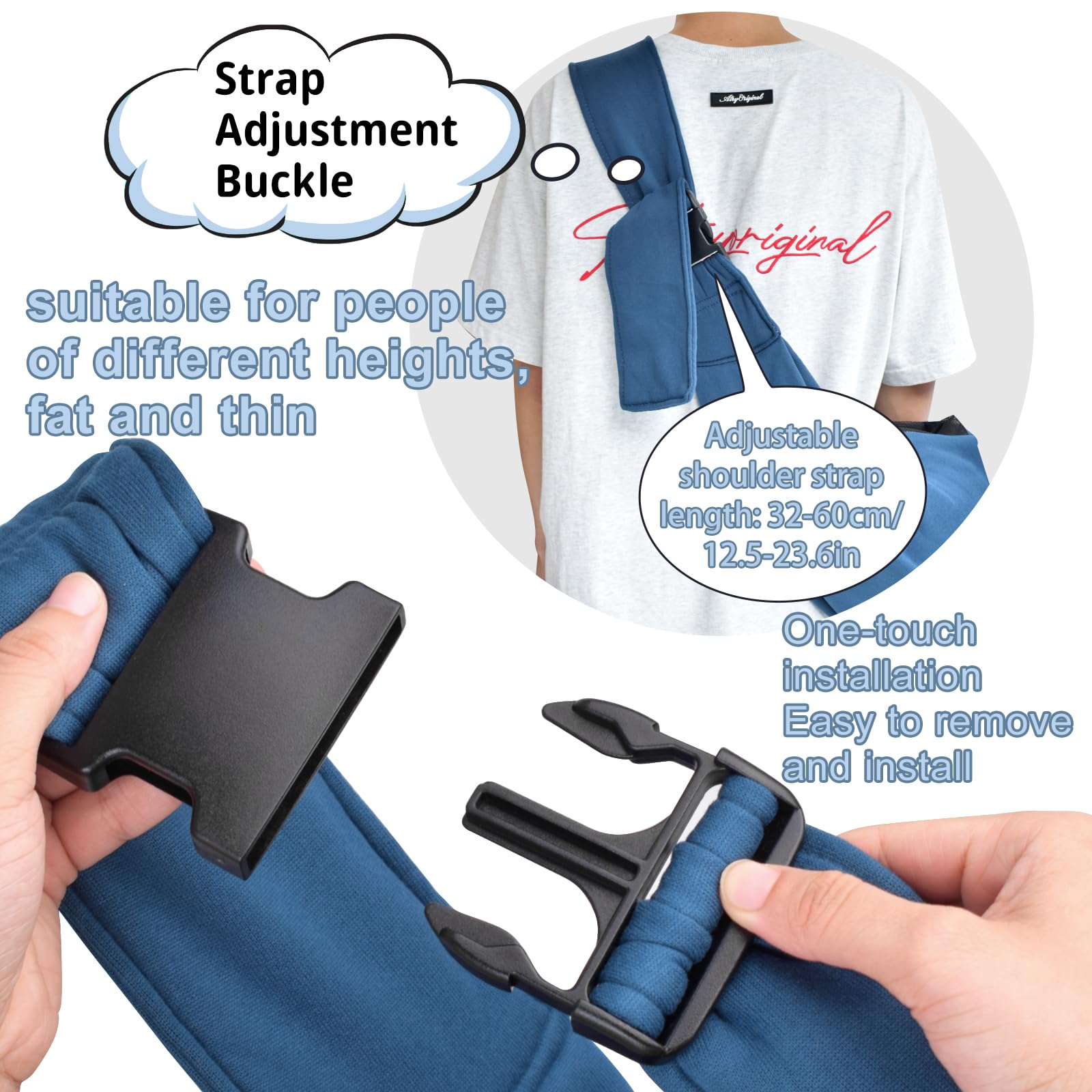 Cuby Dog And Cat Sling Carrier - Small Dog Carrier Sling With Adjust Strap & Zip Pocket, Hands Free Soft Dog Slings For Small Do