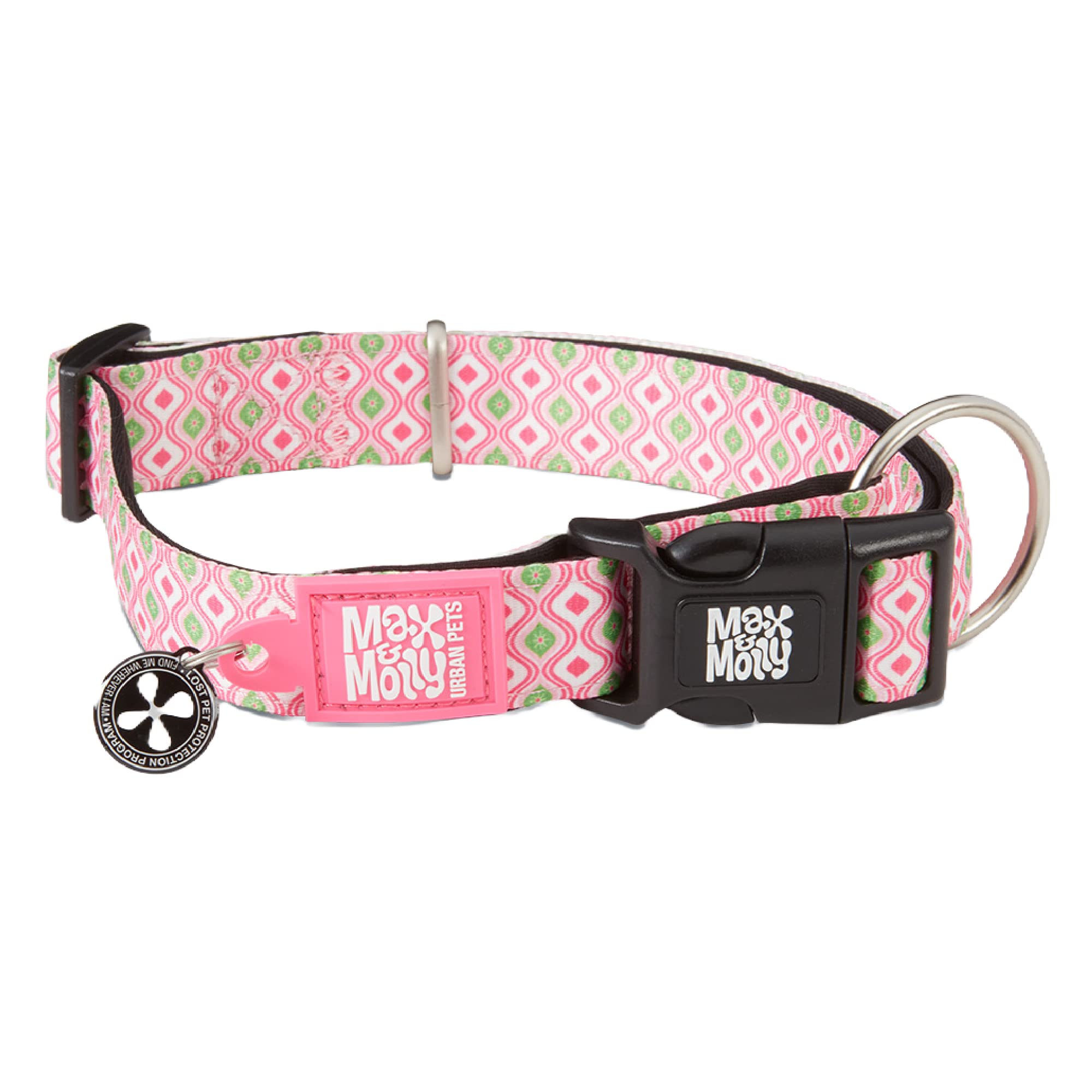 Max & Molly Urban Pets Smart ID Dog Collar - Soft Neoprene, Waterproof, Machine Washable, Power Buckle, Gotcha! QR Tag & Custom 