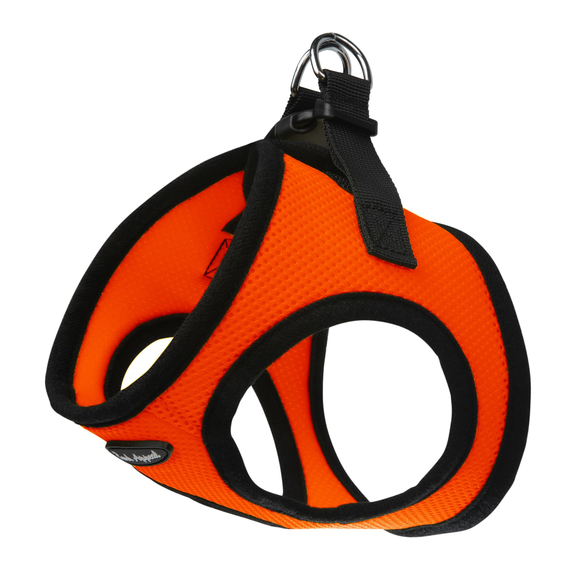 Bark Appeal Orange Step-in Dog Harness for Small-Medium Pets - Updated Sizing, Re-Measuring is Essential - Soft Vest Harness - A