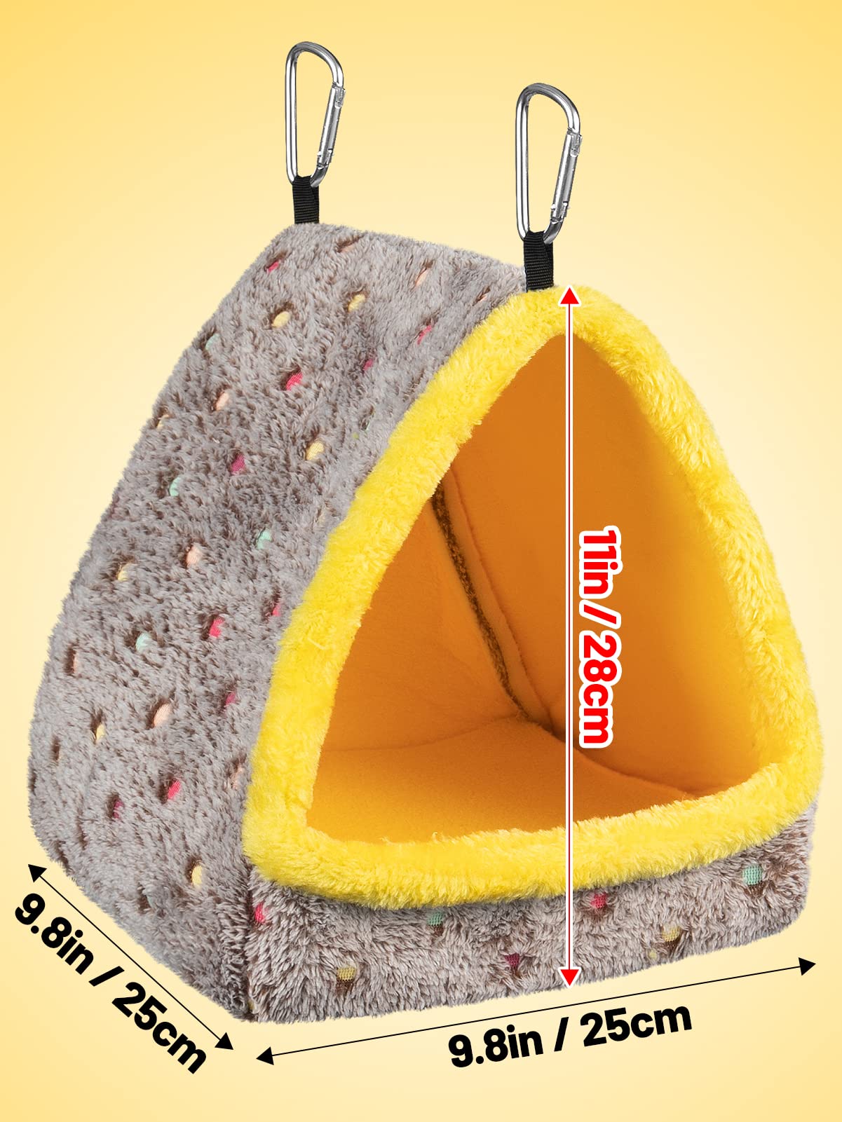 Mewtogo Large Winter Warm Bird Nest House, Comfortable Bird Bed For Cage With Mat, Hanging Hammock Shed Hideaway Hut For Macaws African Grey Amazon Parrots Lovebird Parakeets