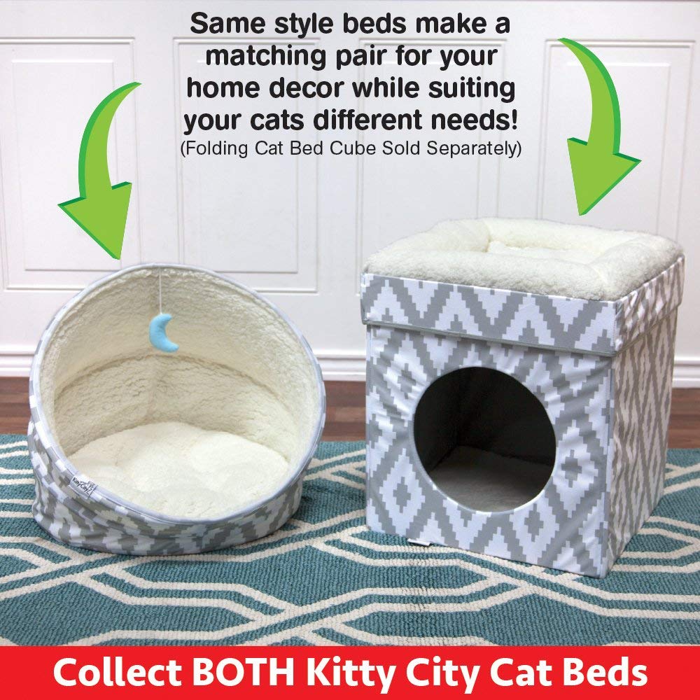 Kitty City Indoor Cat Cube Furniture, White Cube