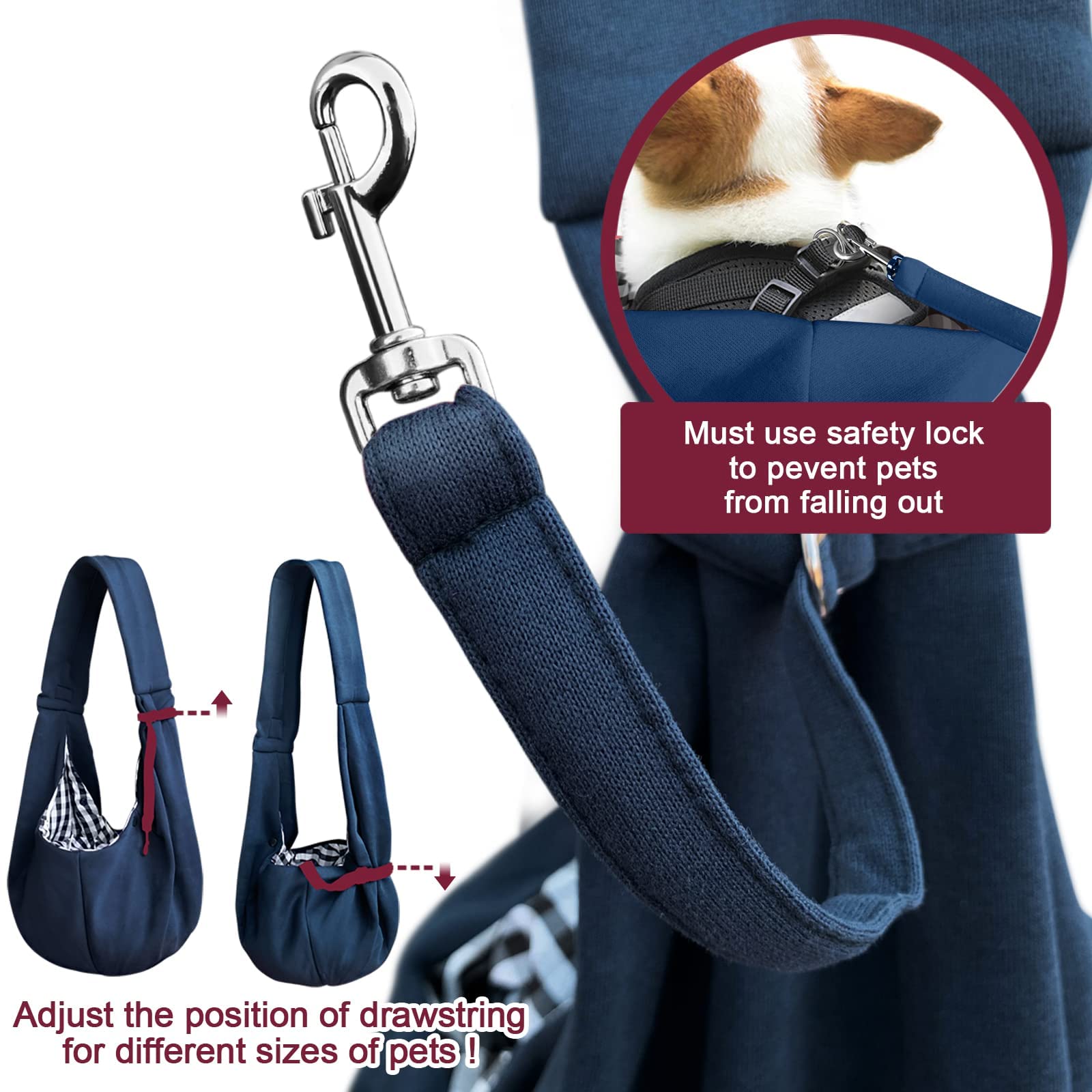 Artisome Pet Dog Sling Carrier For 3-10 Lbs Pet,Dog Purse Pouch,Dog Satchel,Reversible Unadjustable Strap Travel Hand-Free Safe
