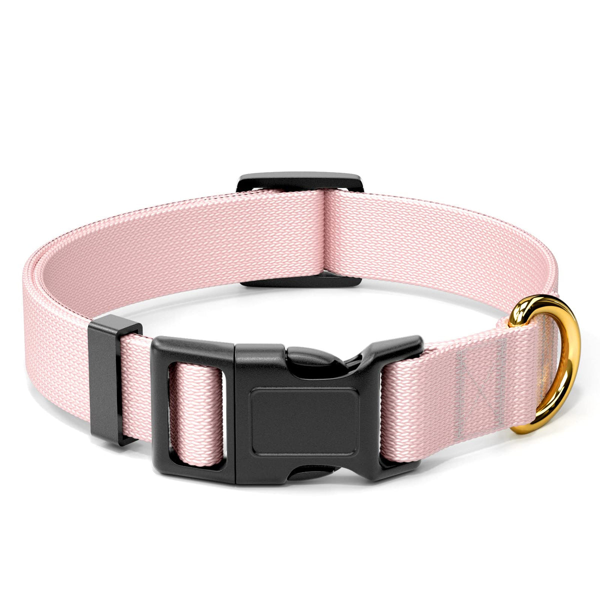 Rnivvi Dog Collar, Adjustable Pink Dog Collar For Large Dogs, Cute Puppy Collar For Boy And Girl Dogs, Classic Heavy Duty Pet Collars With Quick Release Buckle For Walking Running, L Length 1' Width