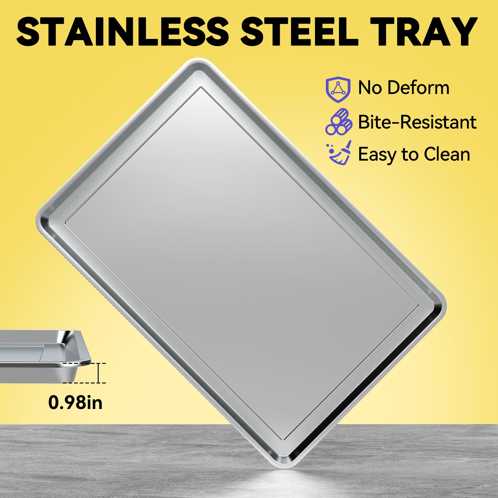 Stainless Steel Dog Grass Pad With Tray, 28' X 20' Dog Litter Box With 2Pcs Reusable Artificial Grass Mats, Dog Grass Potty Tr