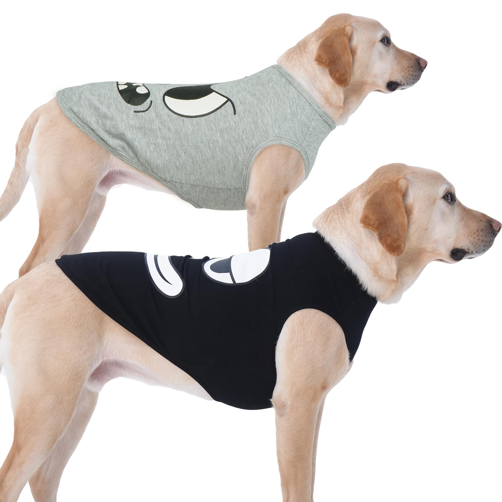 Iecoii 2 Pack Pet Tank Top Tee Sleeveless| 3X-Large |Summer Dog Clothes Apparel,Pet Funny Costume Doggy T-Shirt Clothing For Lar