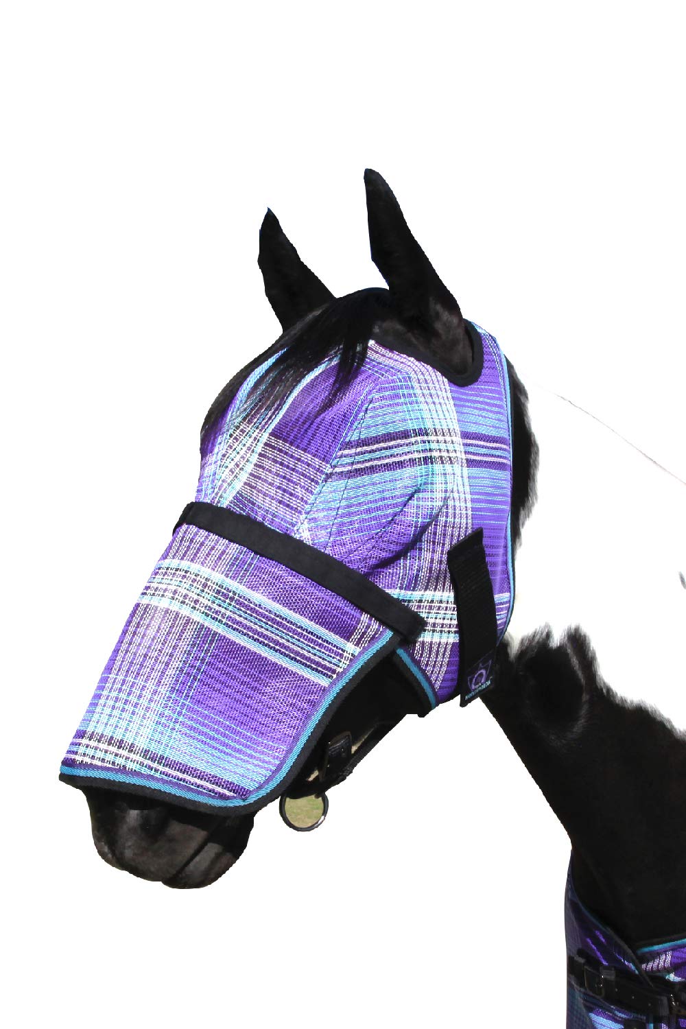 Kensington Signature Fly Mask w/Removable Nose (M-Small Horse, 2017 - Lavender Mint)