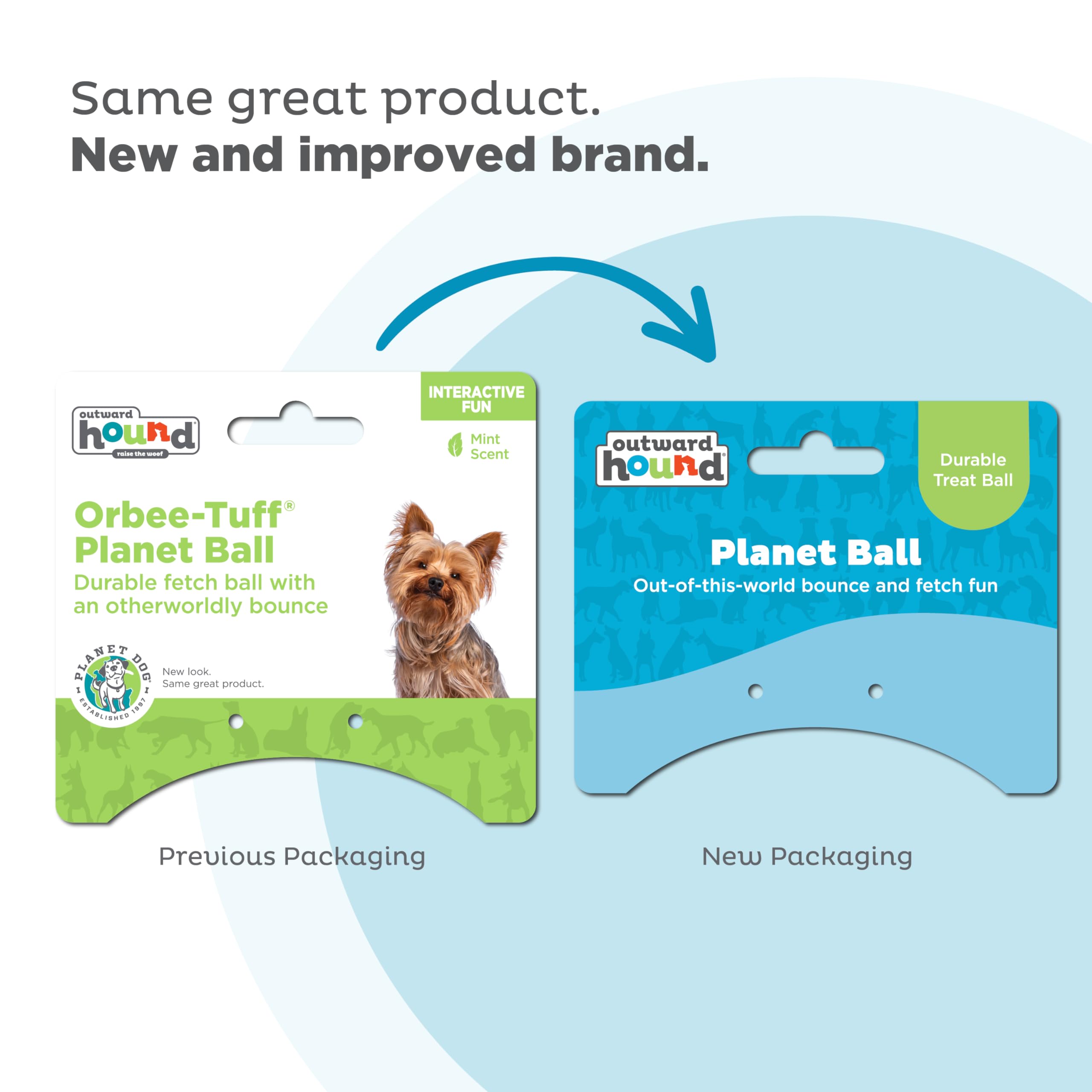 Planet Dog Orbee-Tuff Planet Ball Blue/Green Treat-Dispensing Dog Toy, Small
