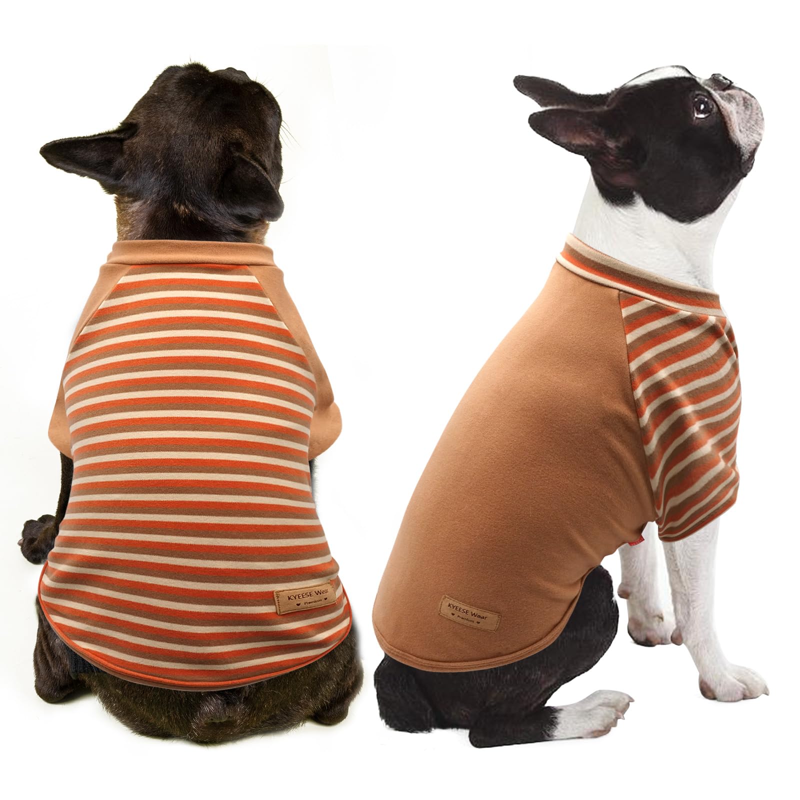 Kyeese 2Pack Soft Dog Sweaters For Small And Medium Dogs - Fleece Sweatshirt Pullover Clothes For Male Boy Dachshund - Stretchy 