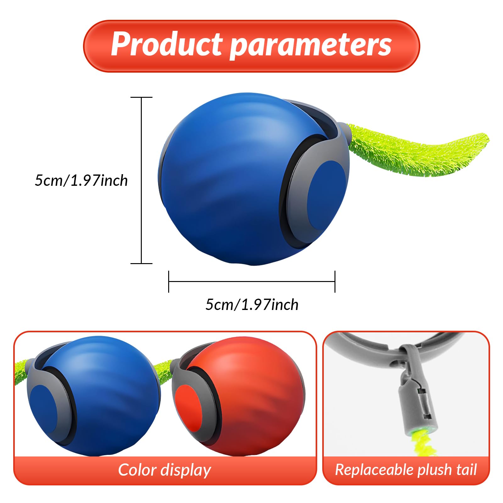 Lggbaodan Speedy Tail 2.0 Interactive Cat Toy, 2025 Smart Rolling Ball For Pets, Automatic Motion Plaything For Cats And Dogs, S